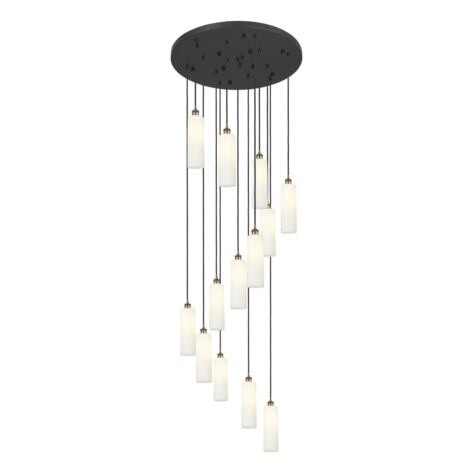 Shown in Brushed Brass finish and White shade