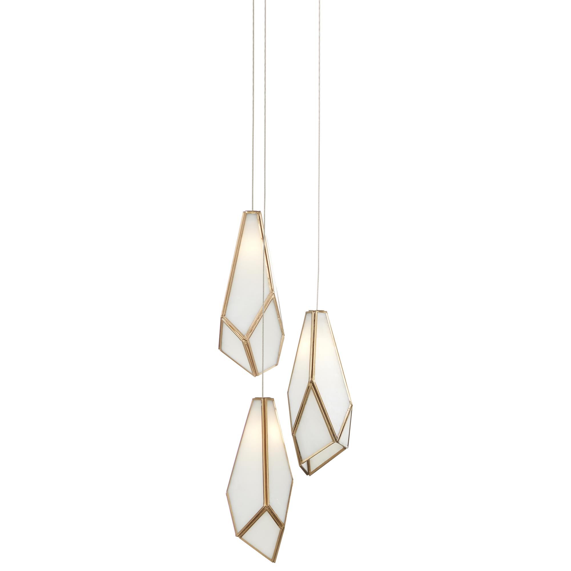 Glace 9 Inch 3 Light LED Multi Light Pendant by Currey and Company