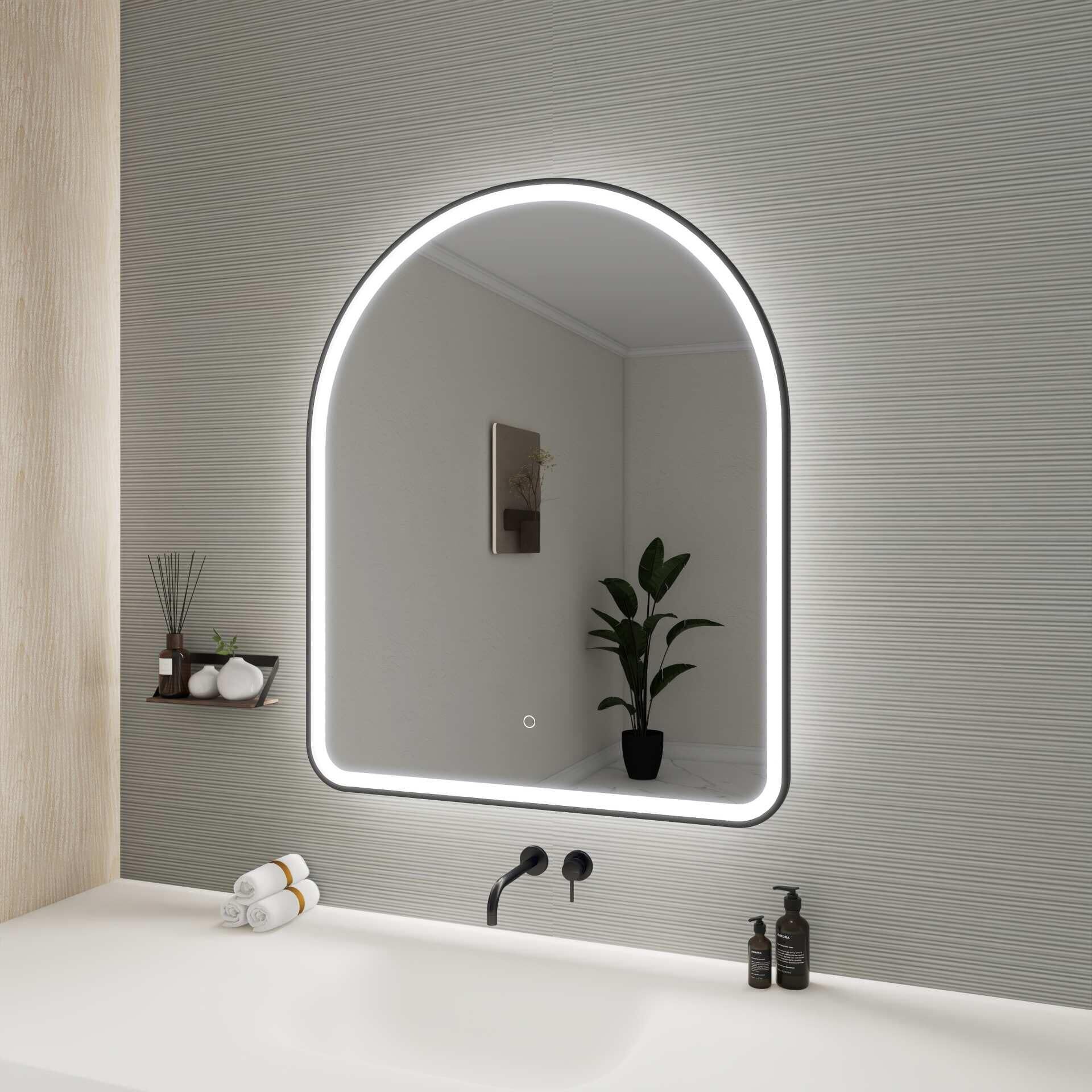 Harmoni 42 Inch Arched LED Lighted Mirror by Elegant Decor