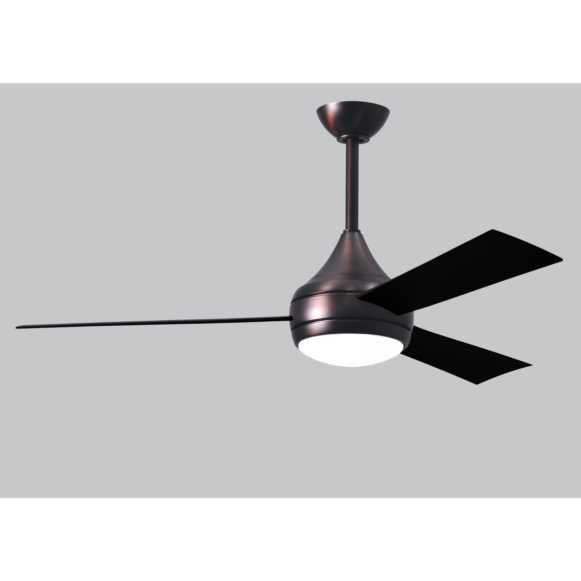 Donaire Outdoor Coastal Wet Rated 52 Inch Ceiling Fan with Light Kit by Matthews Fan Company