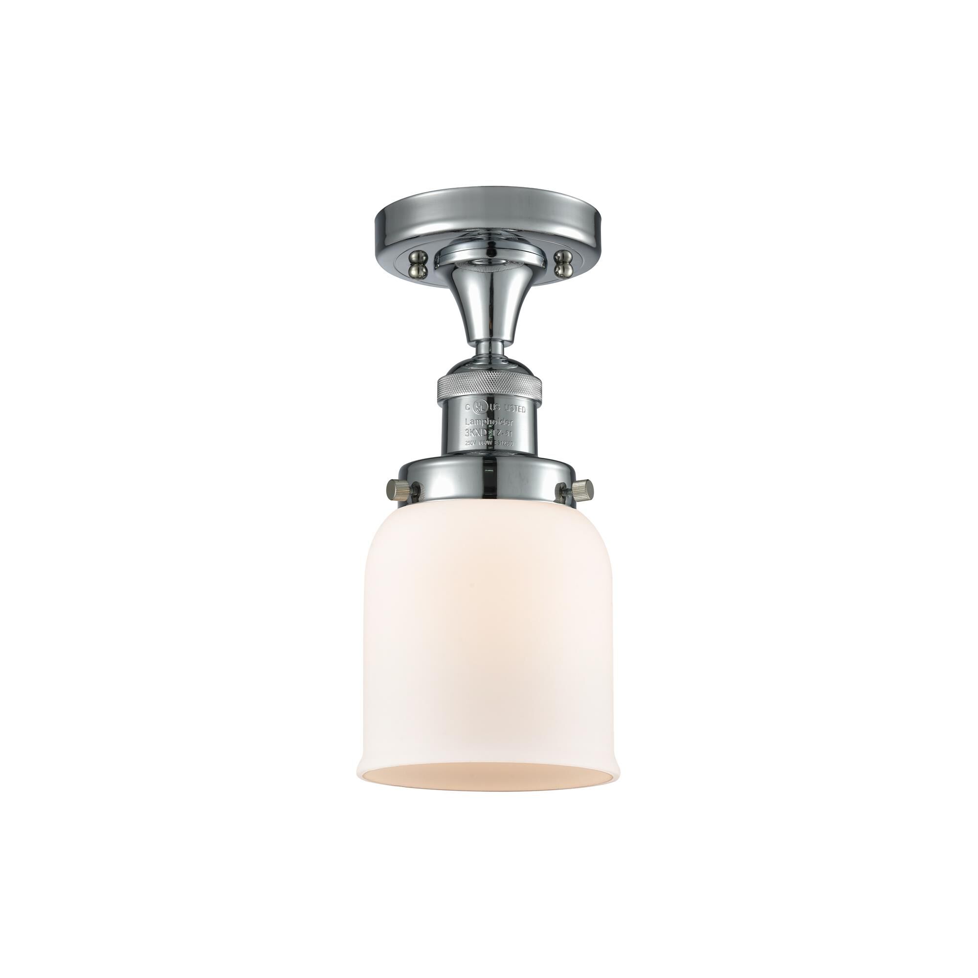 Shown in Polished Chrome finish and Matte White Cased glass