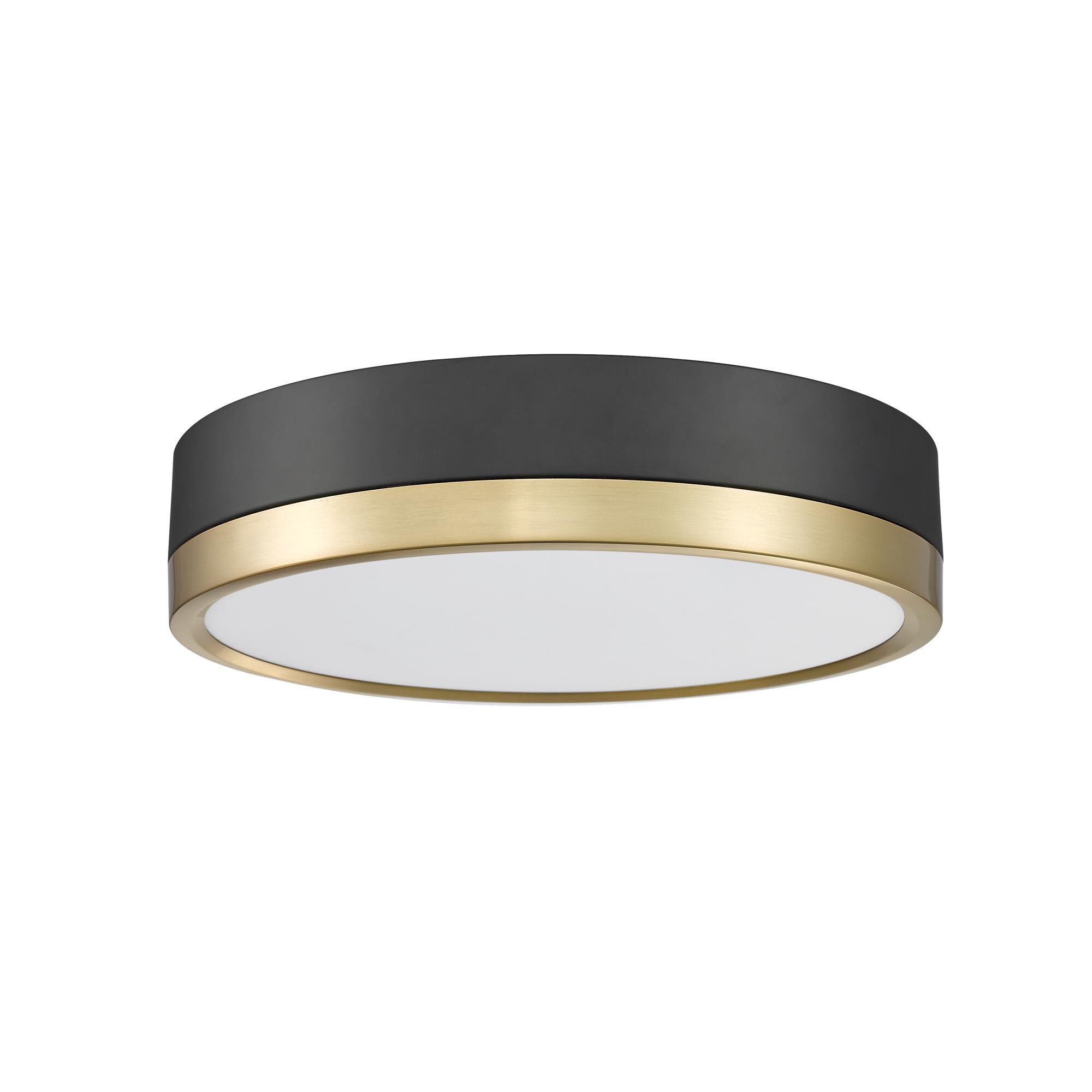 Shown in Matte Black and Modern Gold finish and Frosted glass