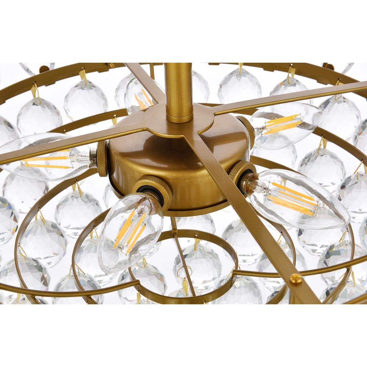 Shown in Brass finish and Royal Cut Clear crystal