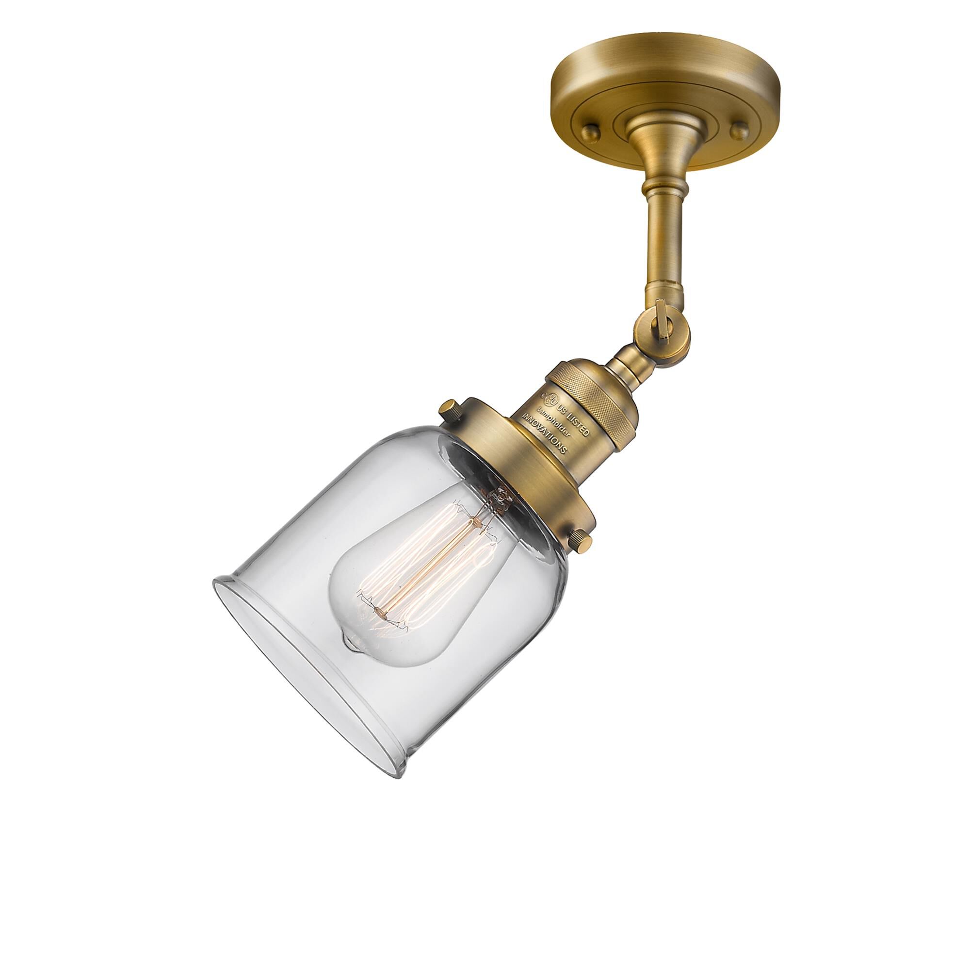 Bruno Marashlian Small Bell 5 Inch 1 Light Semi Flush Mount by Innovations Lighting