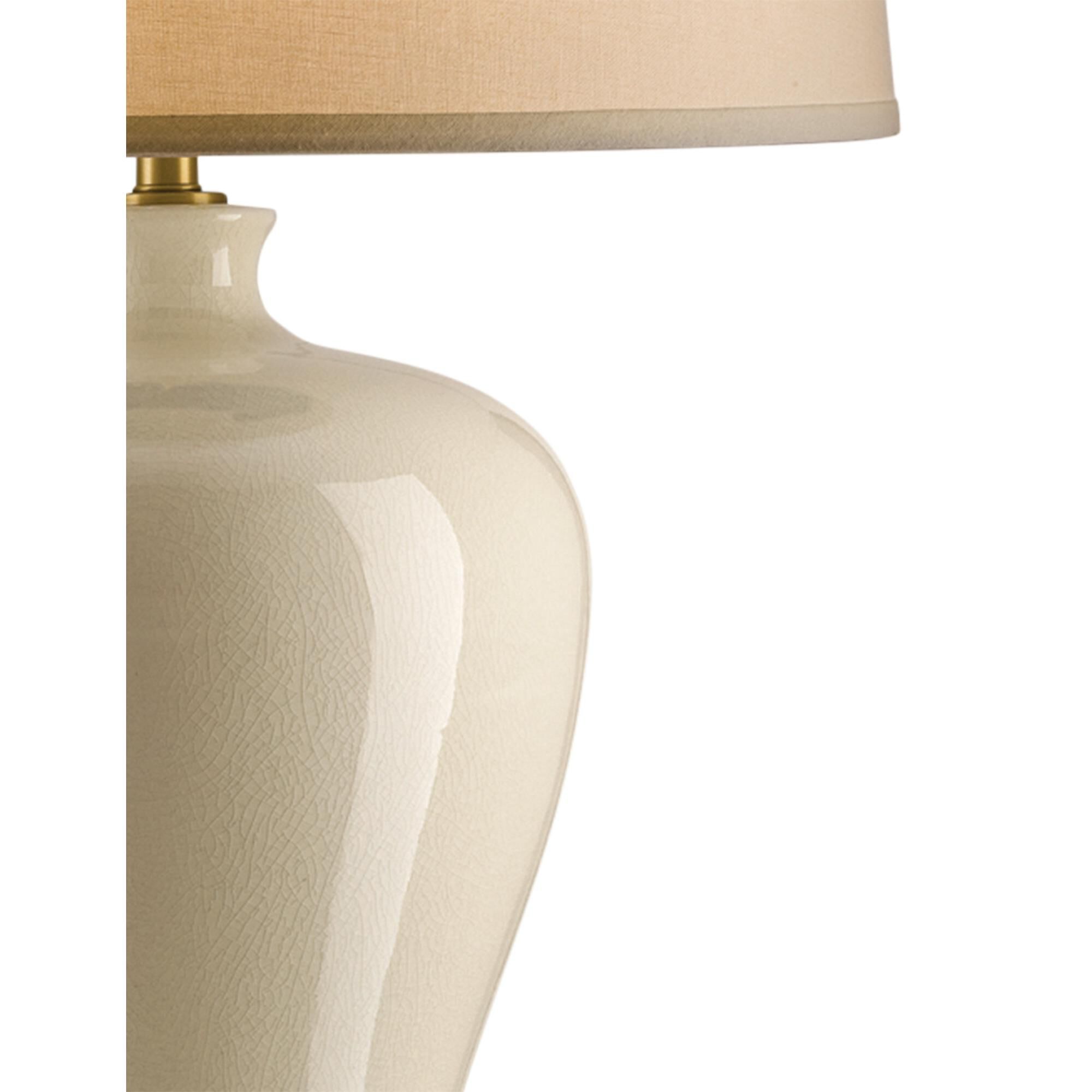 Shown in Cream Crackle finish and Included shade