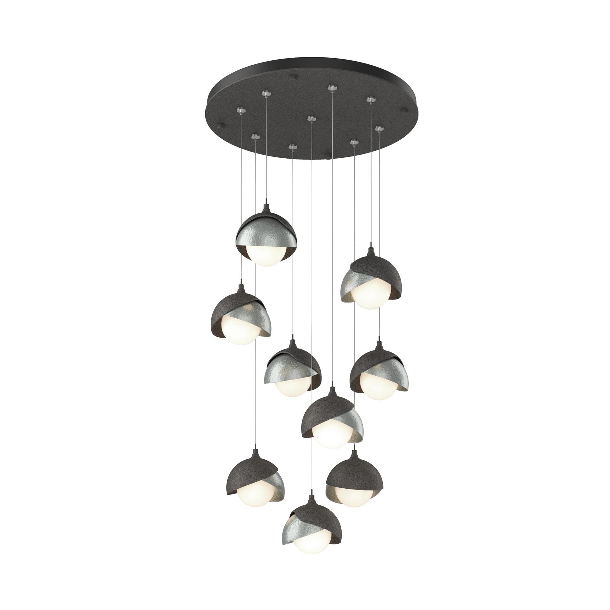 Shown in Natural Iron finish and Opal (Gg) glass and Vintage Platinum (82) accent