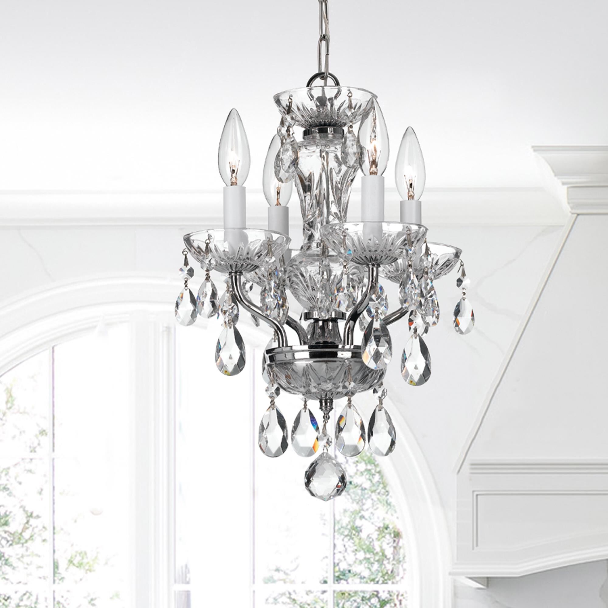 Shown in Chrome finish and Clear Hand Cut crystal