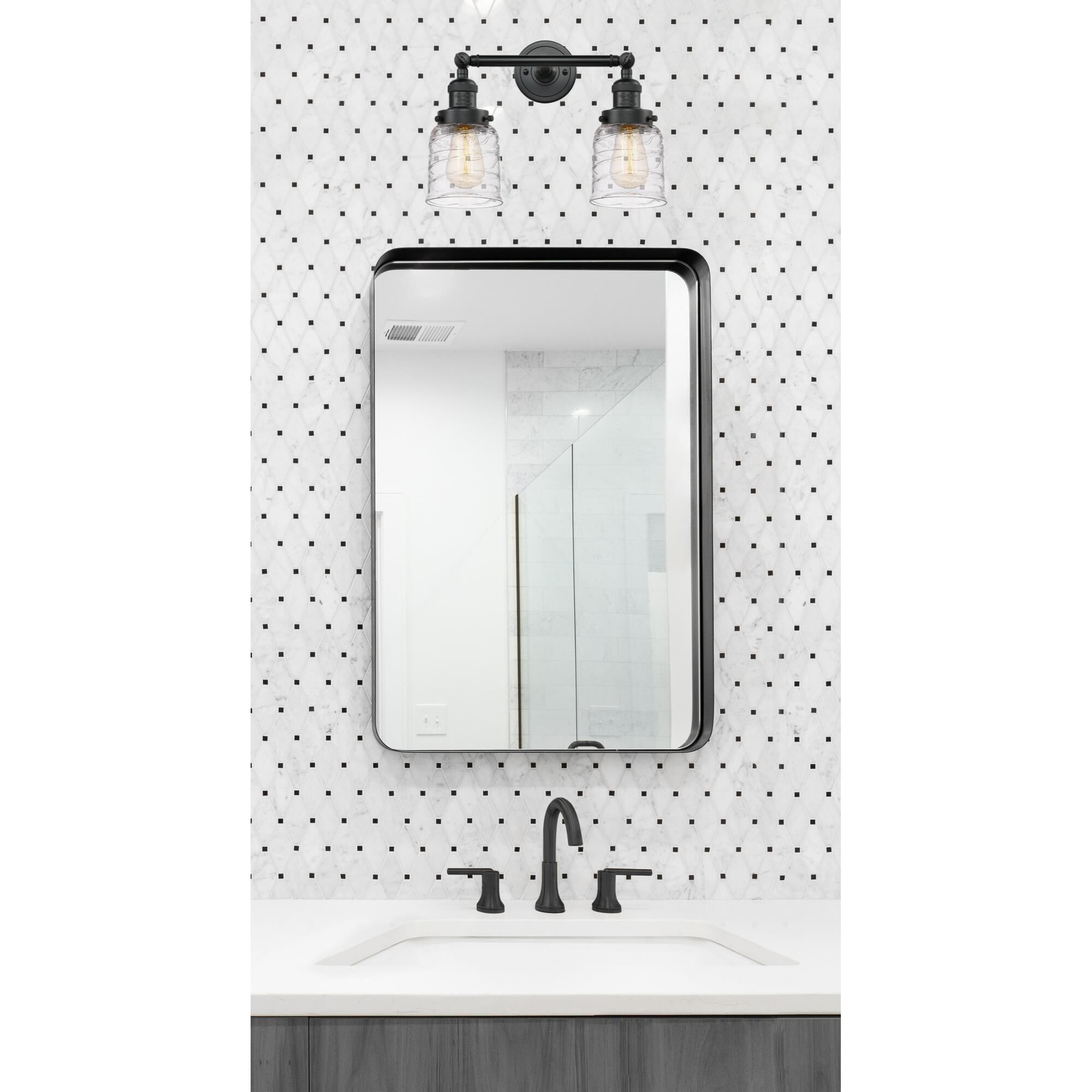 Shown in Matte Black finish and Clear glass