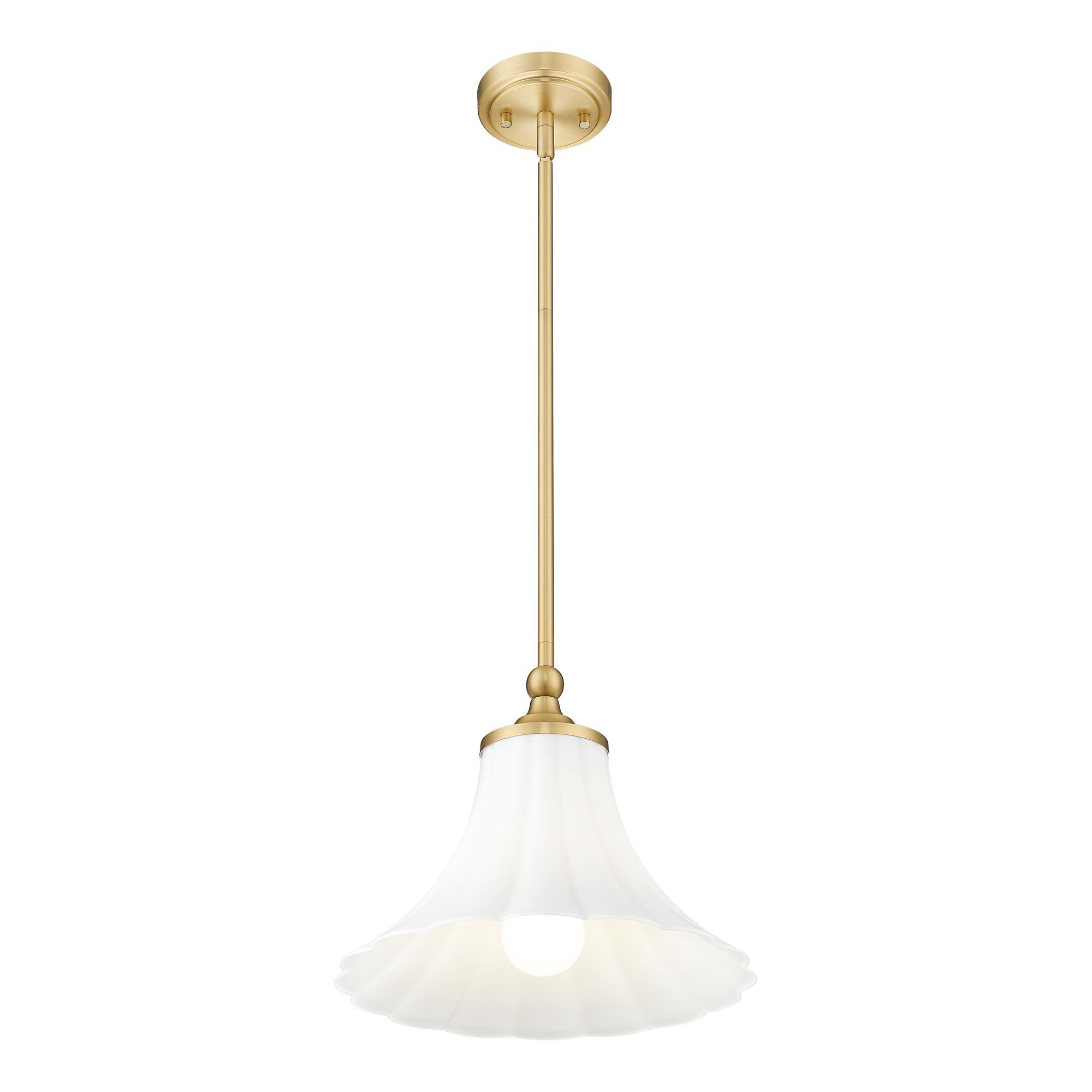 Shown in Modern Gold finish and Opal Etched glass