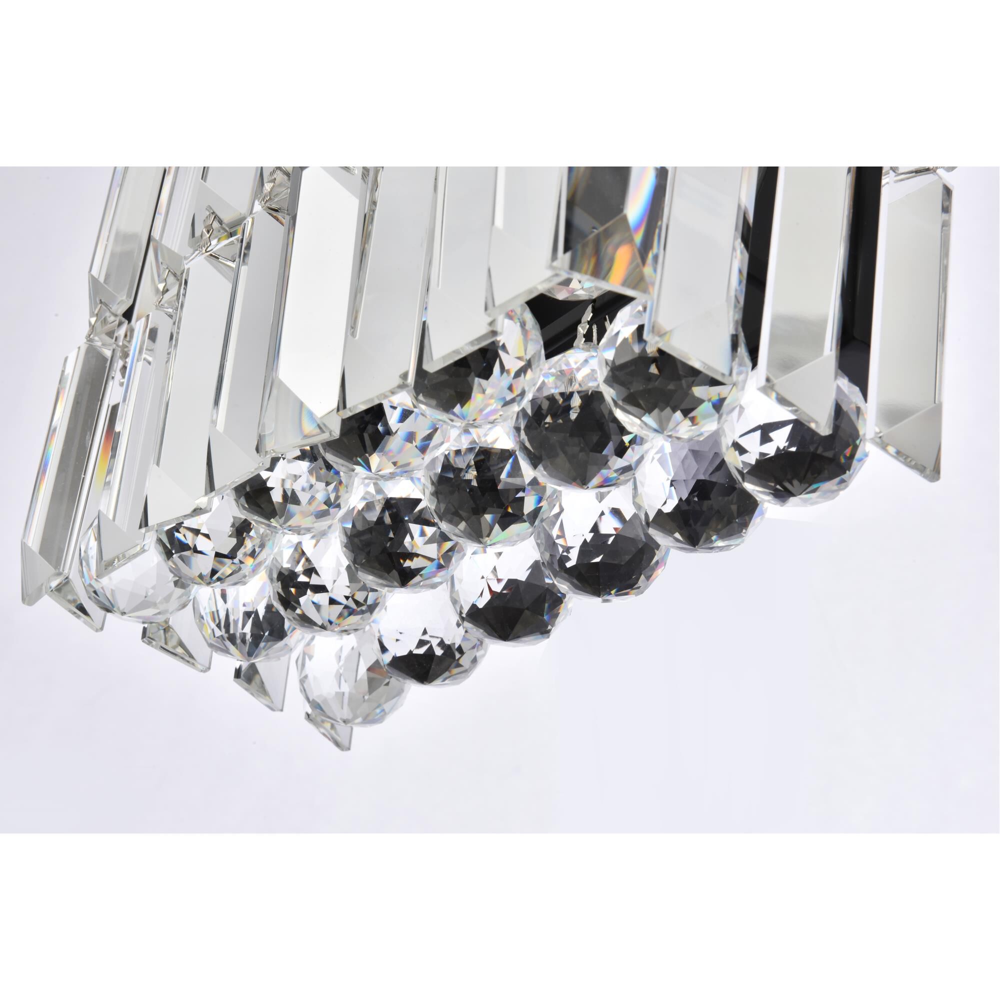 Shown in Black finish and Clear Royal Cut crystal