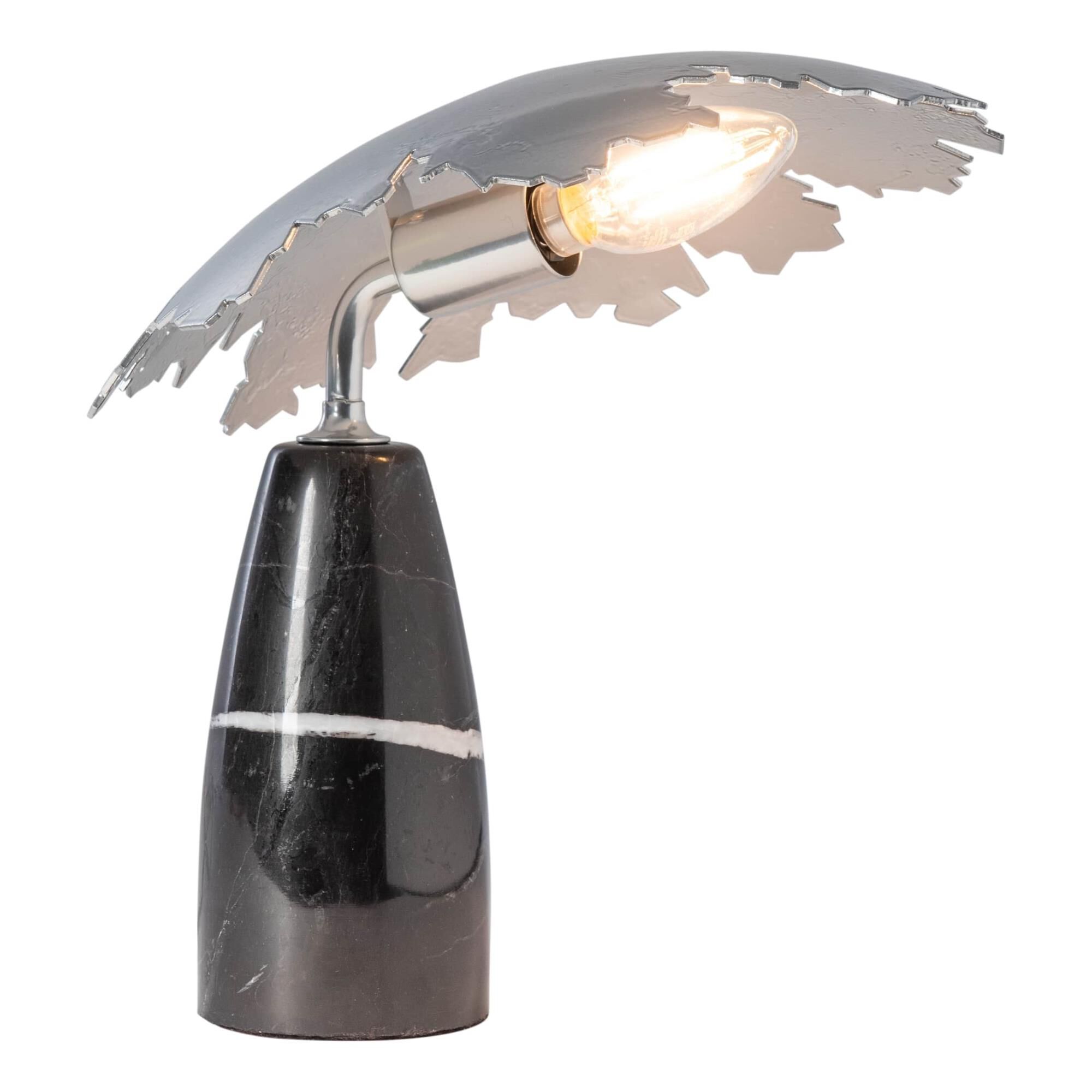 Shown in Sterling finish and Sterling shade and Black accent