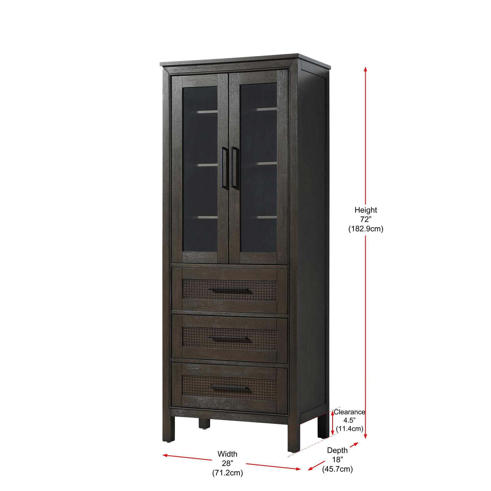 Alina 72 Inch Storage Cabinet by Elegant Decor