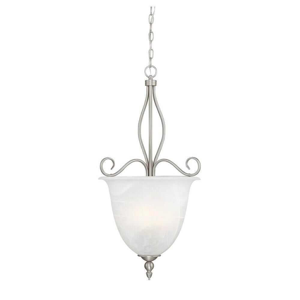 Shown in Pewter finish and White Faux Alabaster shade