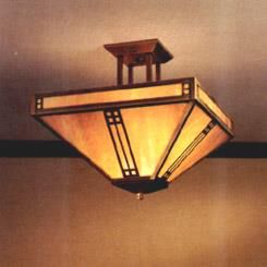 Prairie 12 Inch 4 Light Semi Flush Mount by Arroyo Craftsman