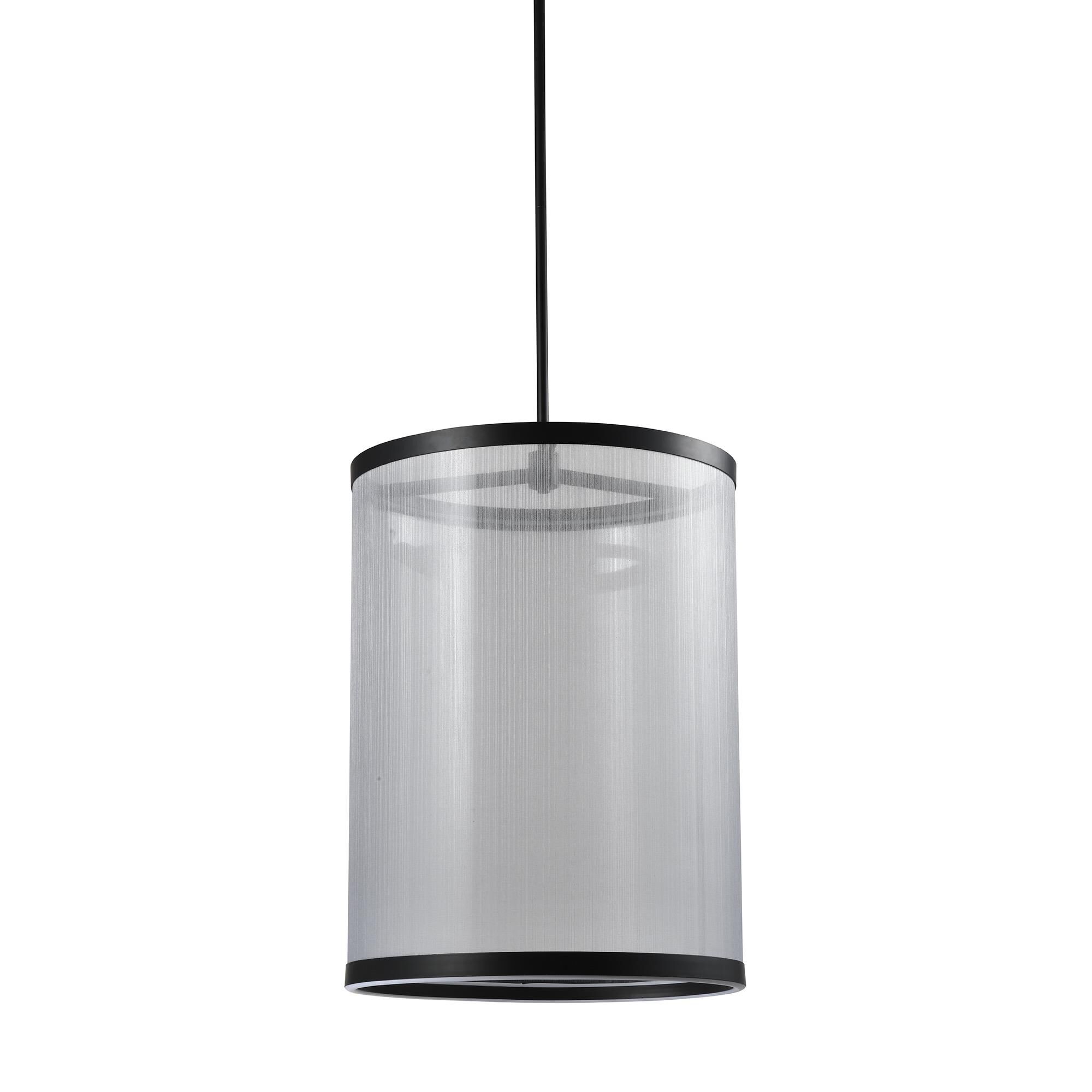 Shown in Black finish and Silver Organza Hardback shade