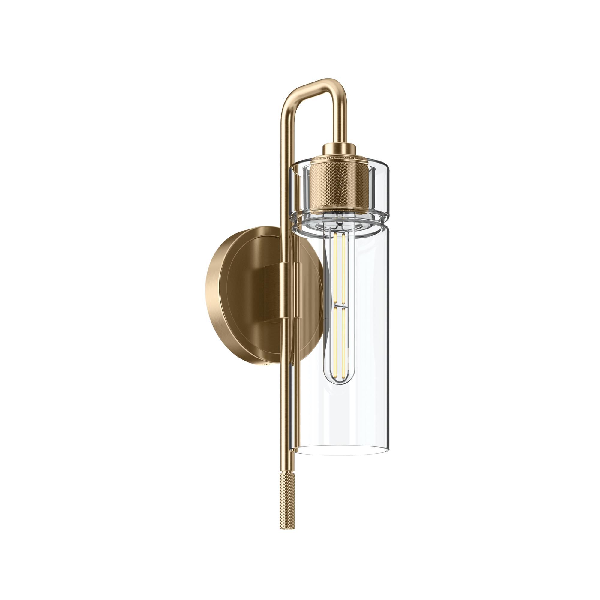 Shown in Champagne Bronze finish and Clear glass
