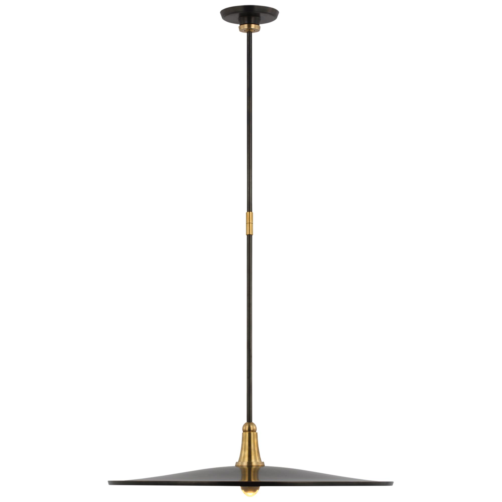Shown in Hand-Rubbed Antique Brass and Bronze finish and Hand-Rubbed Antique Brass and Bronze shade