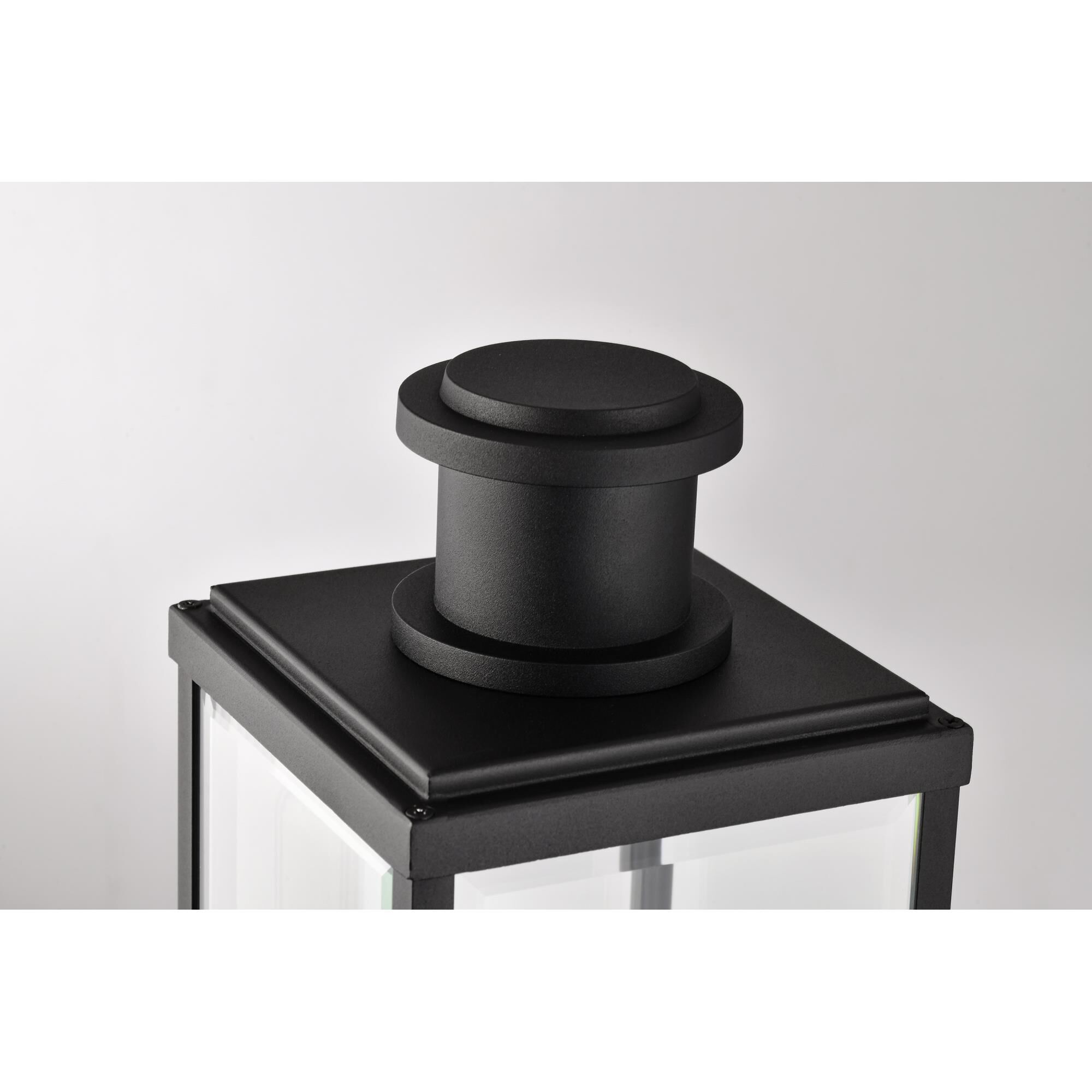 Shown in Sand Black finish and Clear Beveled glass