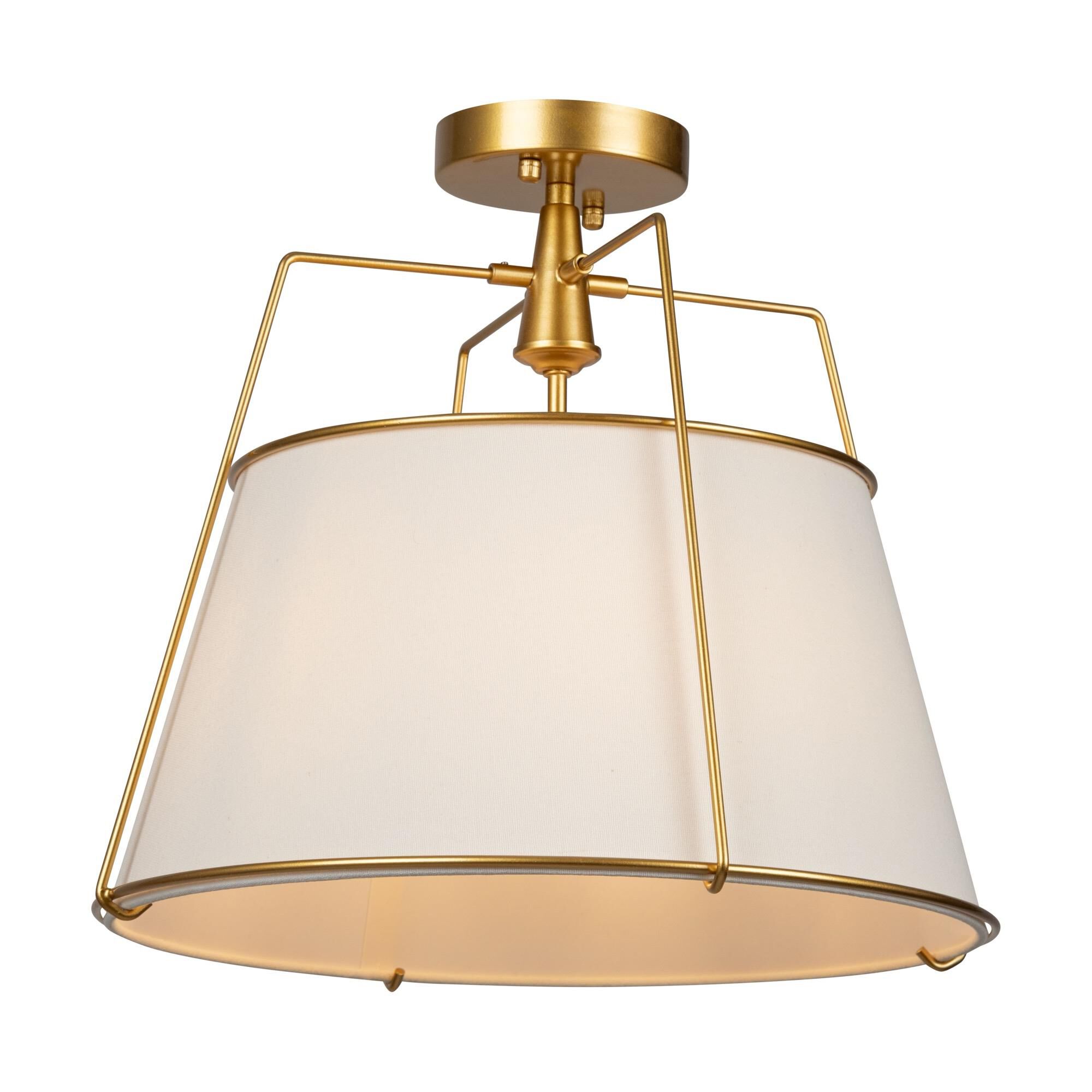 Steven Sabados (S&C) Pullman 17 Inch 3 Light Semi Flush Mount,