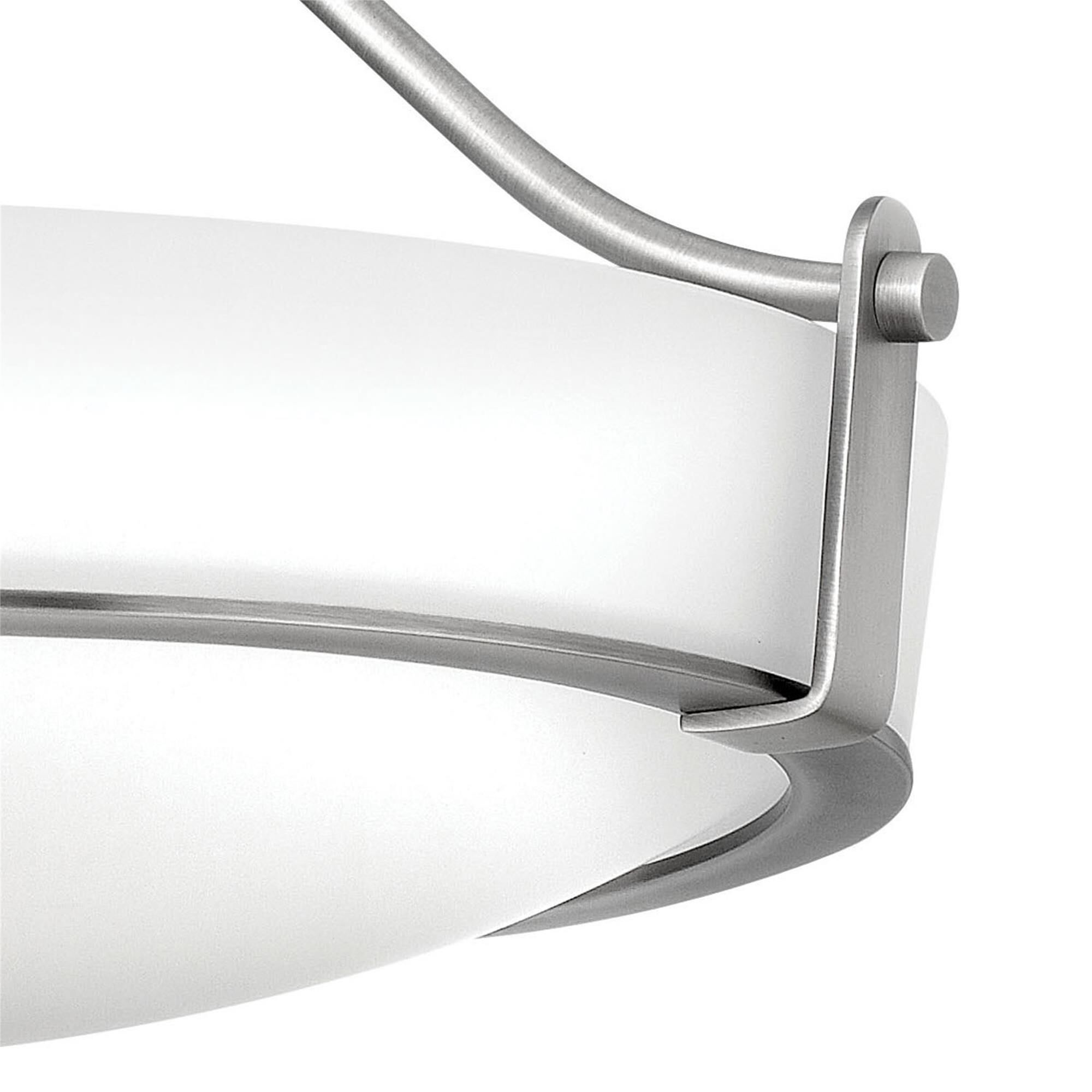Shown in Antique Nickel finish and Etched glass