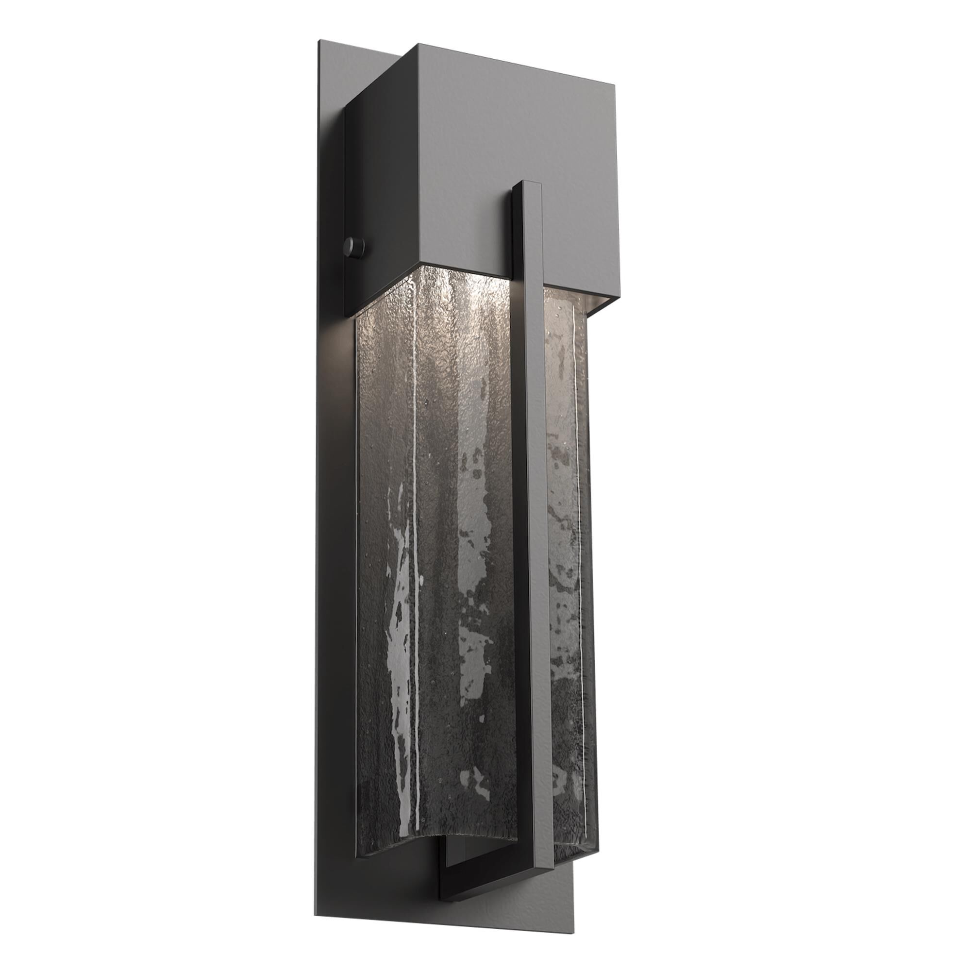 Shown in Argento Grey finish and Smoke Granite glass