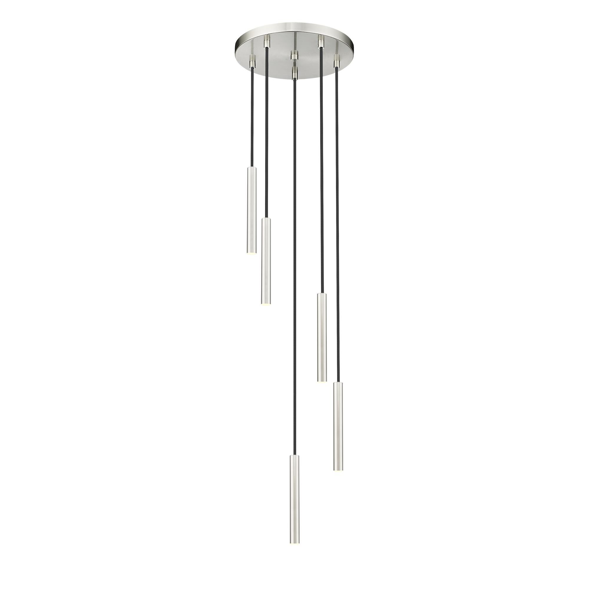 Shown in Brushed Nickel finish and Brushed Nickel glass and Brushed Nickel shade