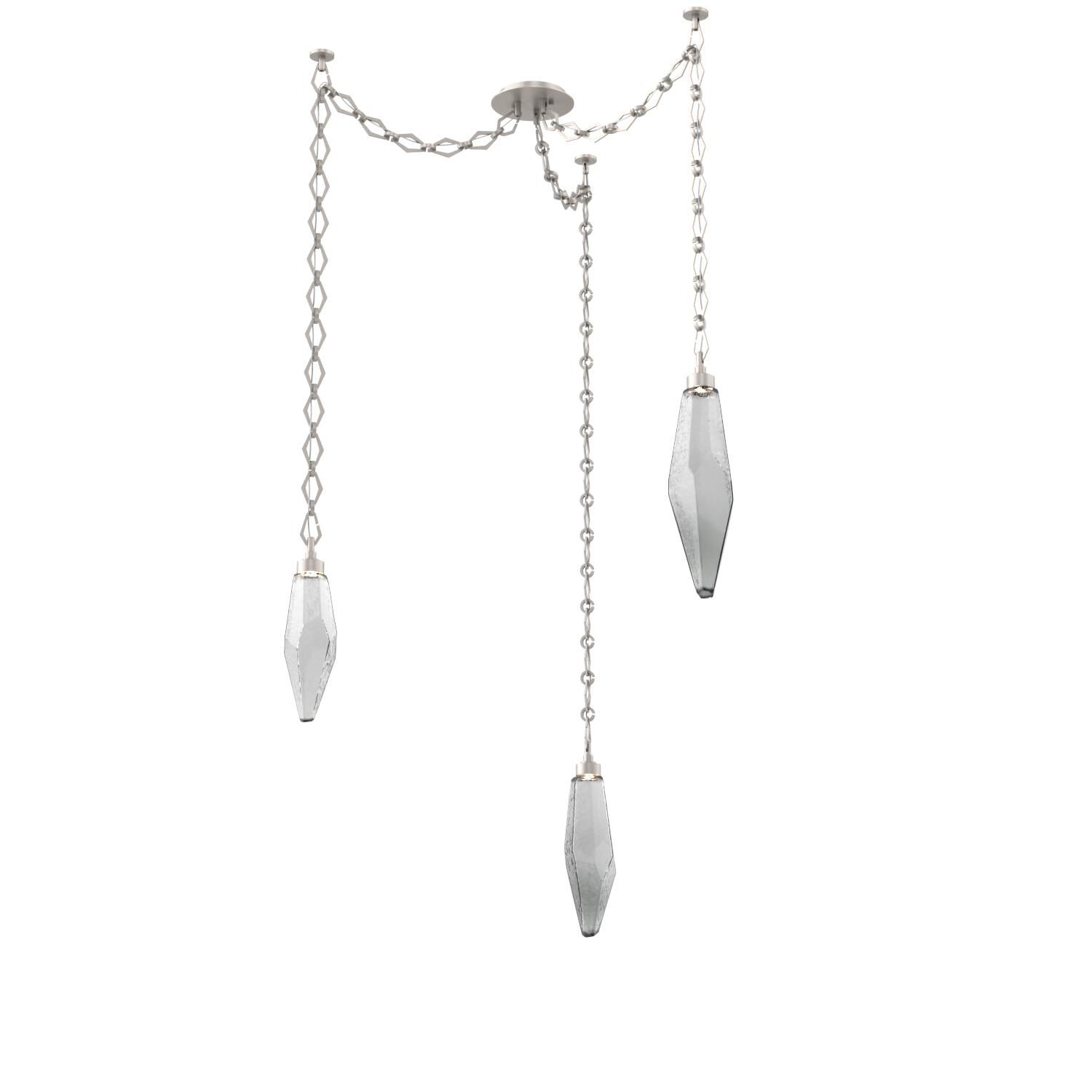 Levi Wilson Rock Crystal 14 Inch Multi Pendant Light by Hammerton Studio