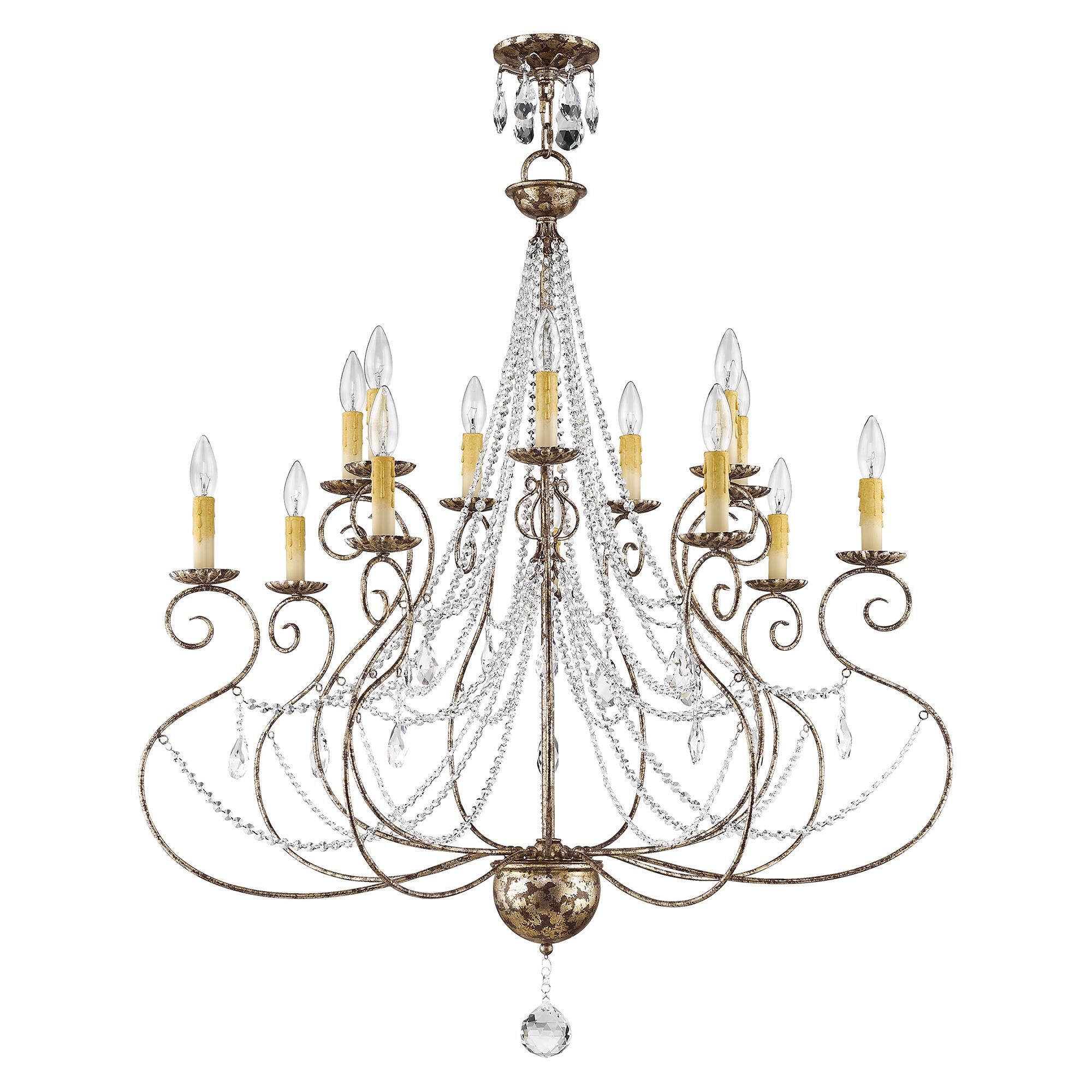 Isabella 36 Inch 14 Light Chandelier by Livex Lighting