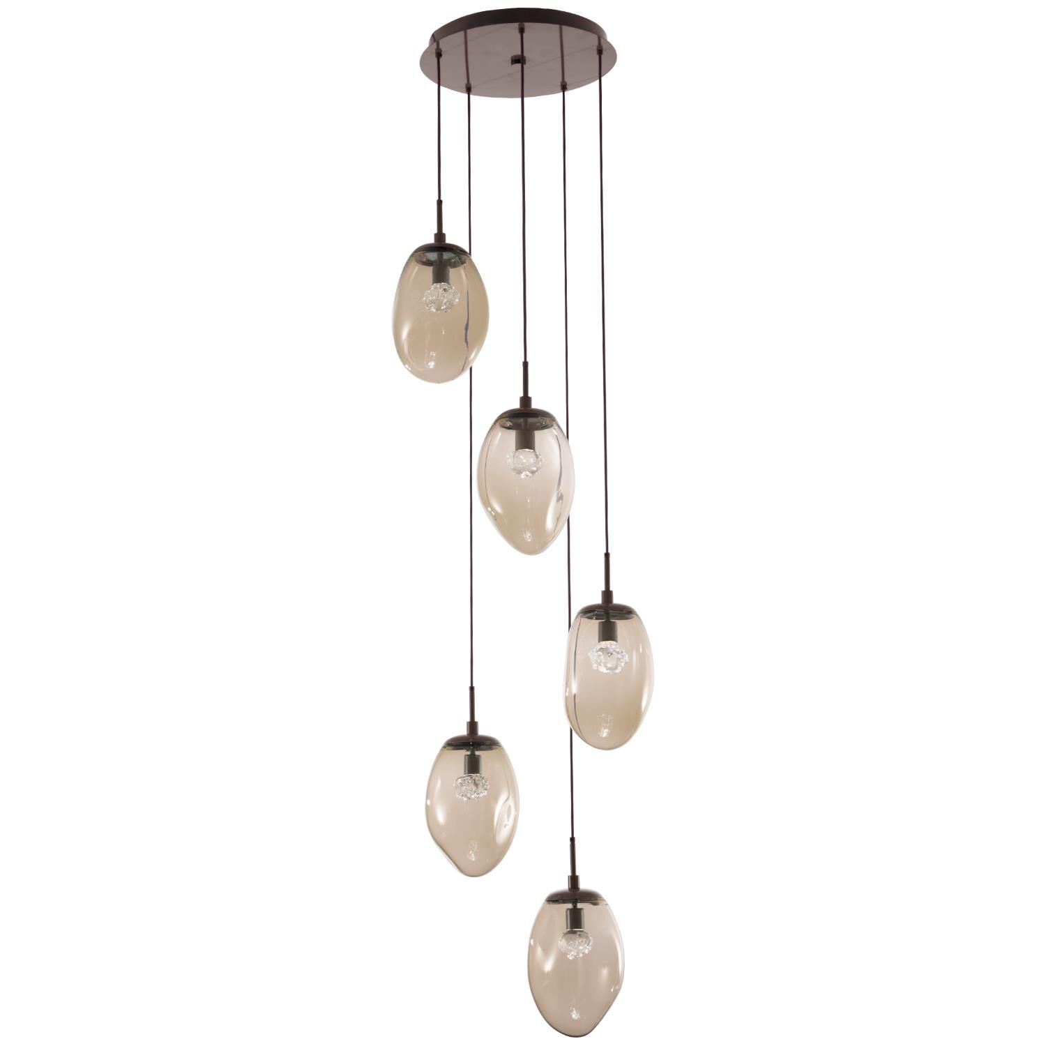 Levi Wilson Nebula 24 Inch 5 Light Multi Light Pendant by Hammerton Studio