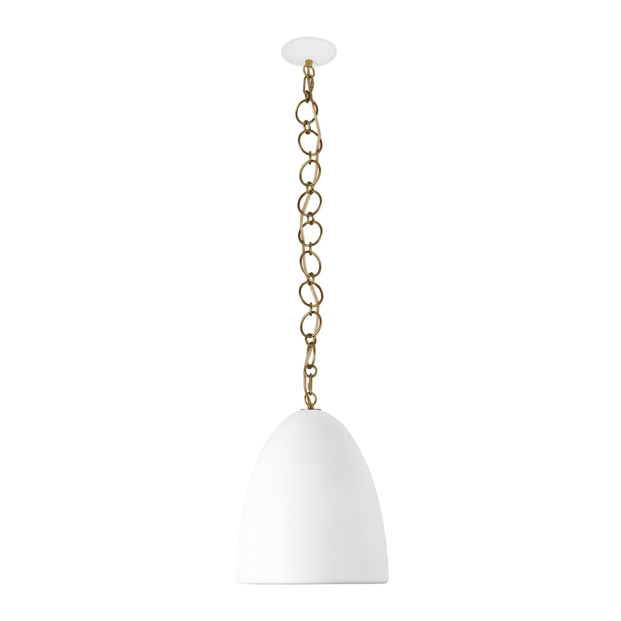 Shown in Antique White finish and Steel shade
