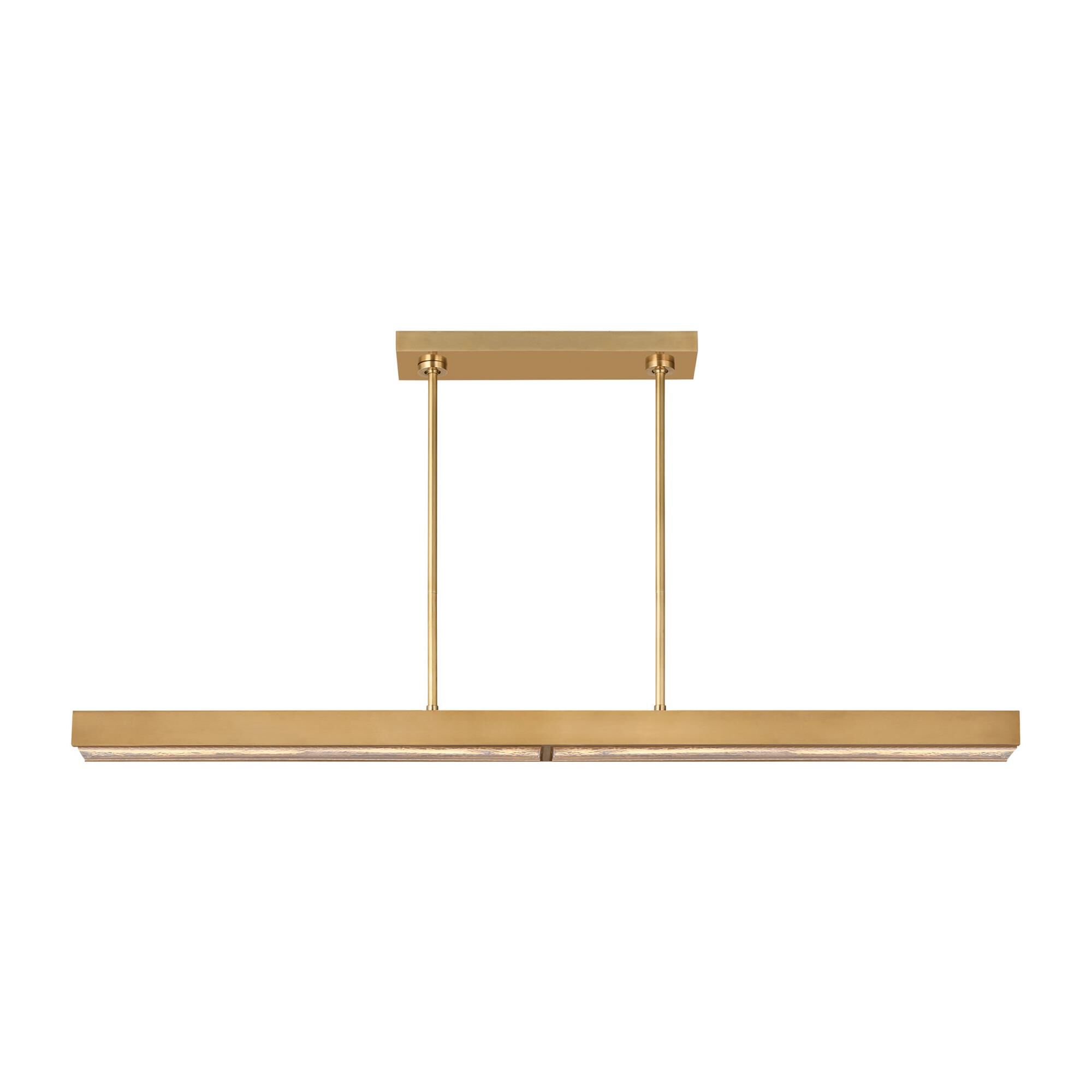 Shown in Hand Rubbed Antique Brass finish and Cast glass