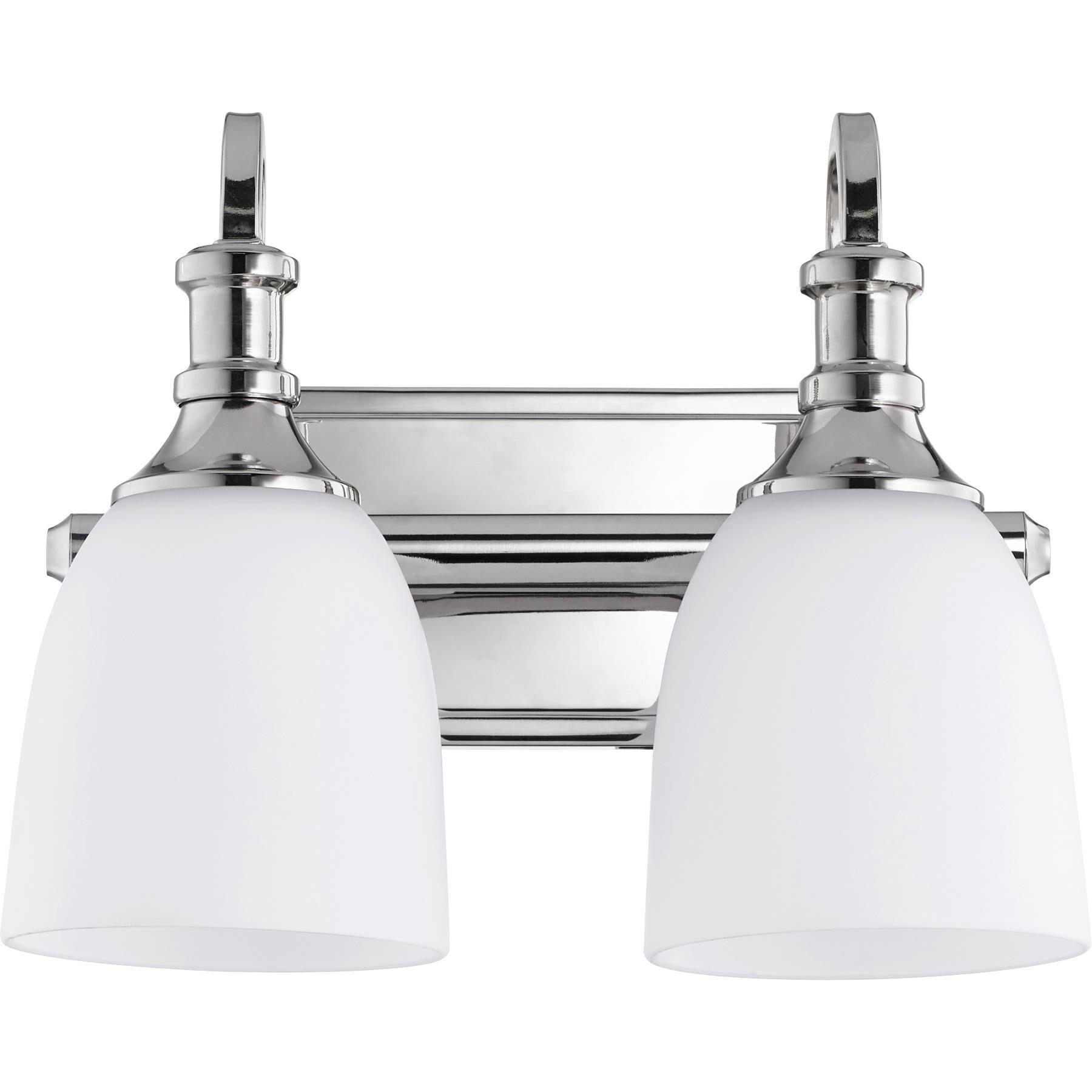 Shown in Polished Nickel finish and Satin Opal shade