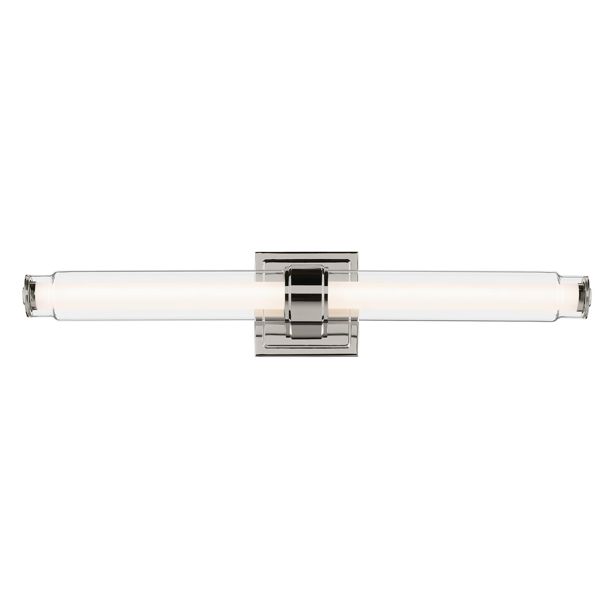 Shown in Polished Nickel finish and Clear glass