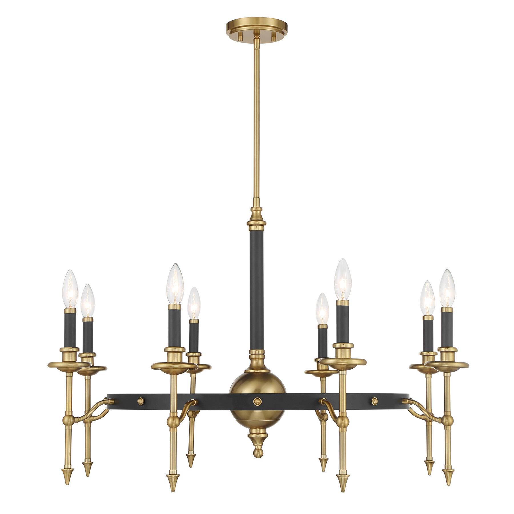Shown in Matte Black And Warm Brass finish