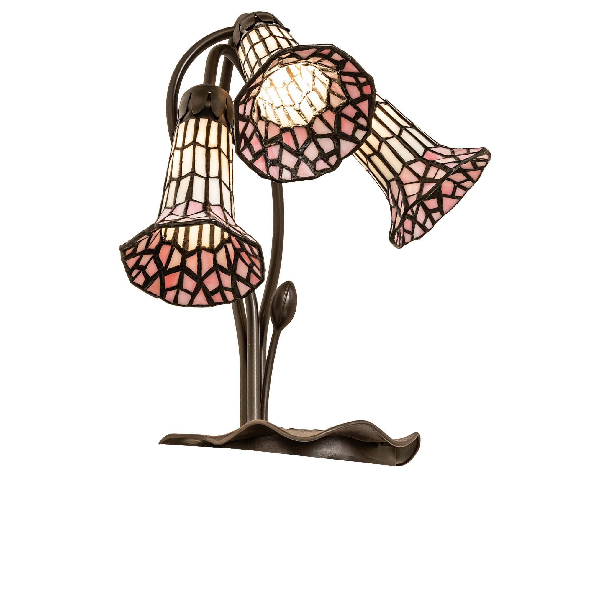 Stained Glass Pond Lily 16 Inch Accent Lamp by Meyda Lighting