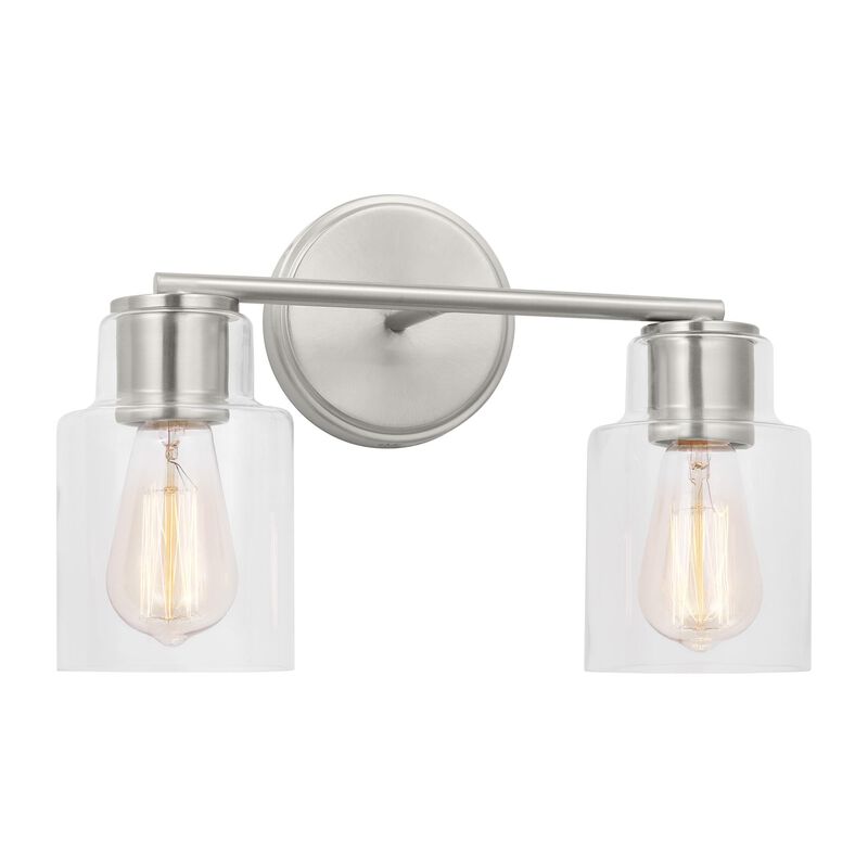 Drew & Jonathan Sayward 14 Inch 2 Light Bath Vanity Light by Visual Comfort Studio Collection