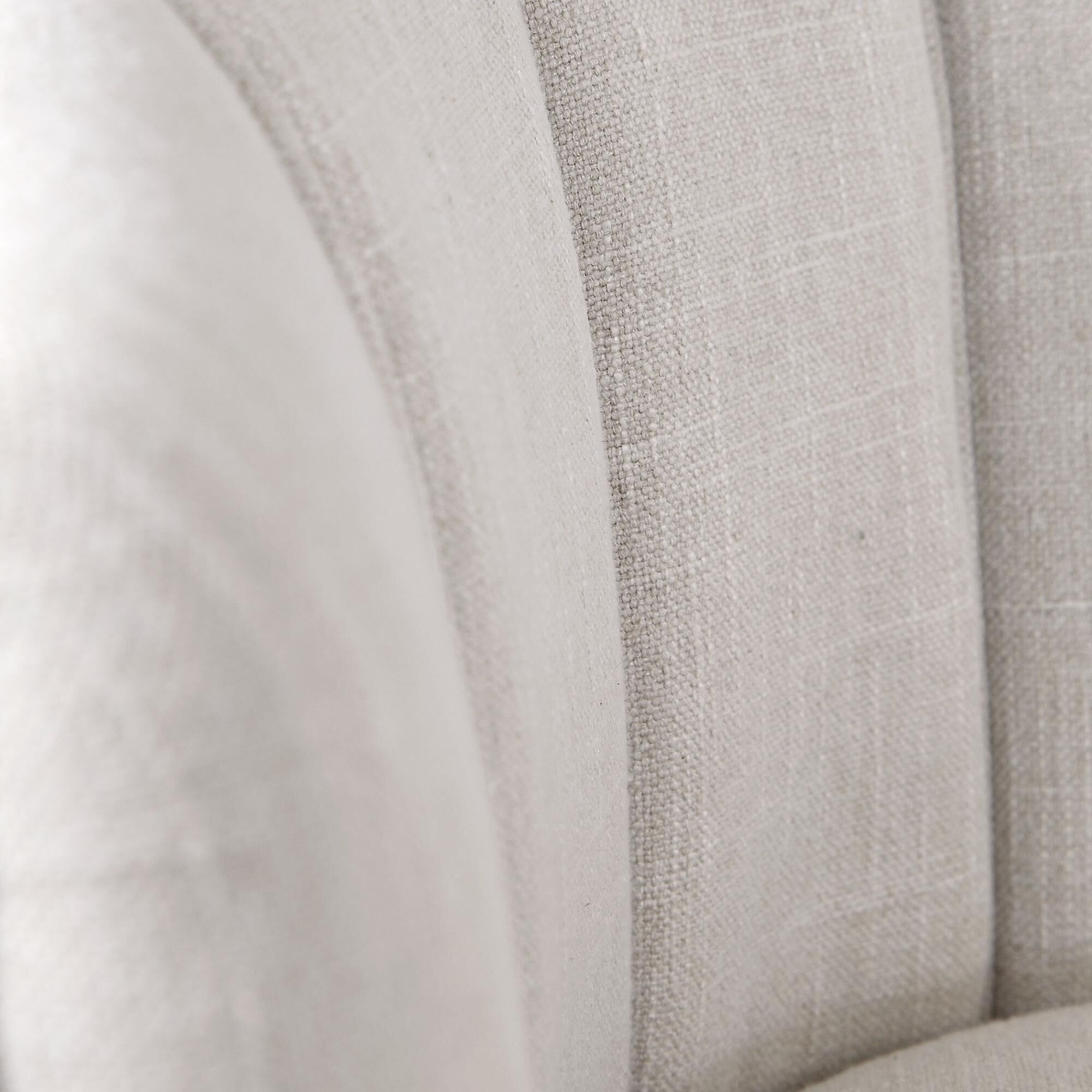 Shown in The Perfect Balance Of Retro And Modern Style, This Welt Trimmed Barrel Back Chair Is Covered In A C finish