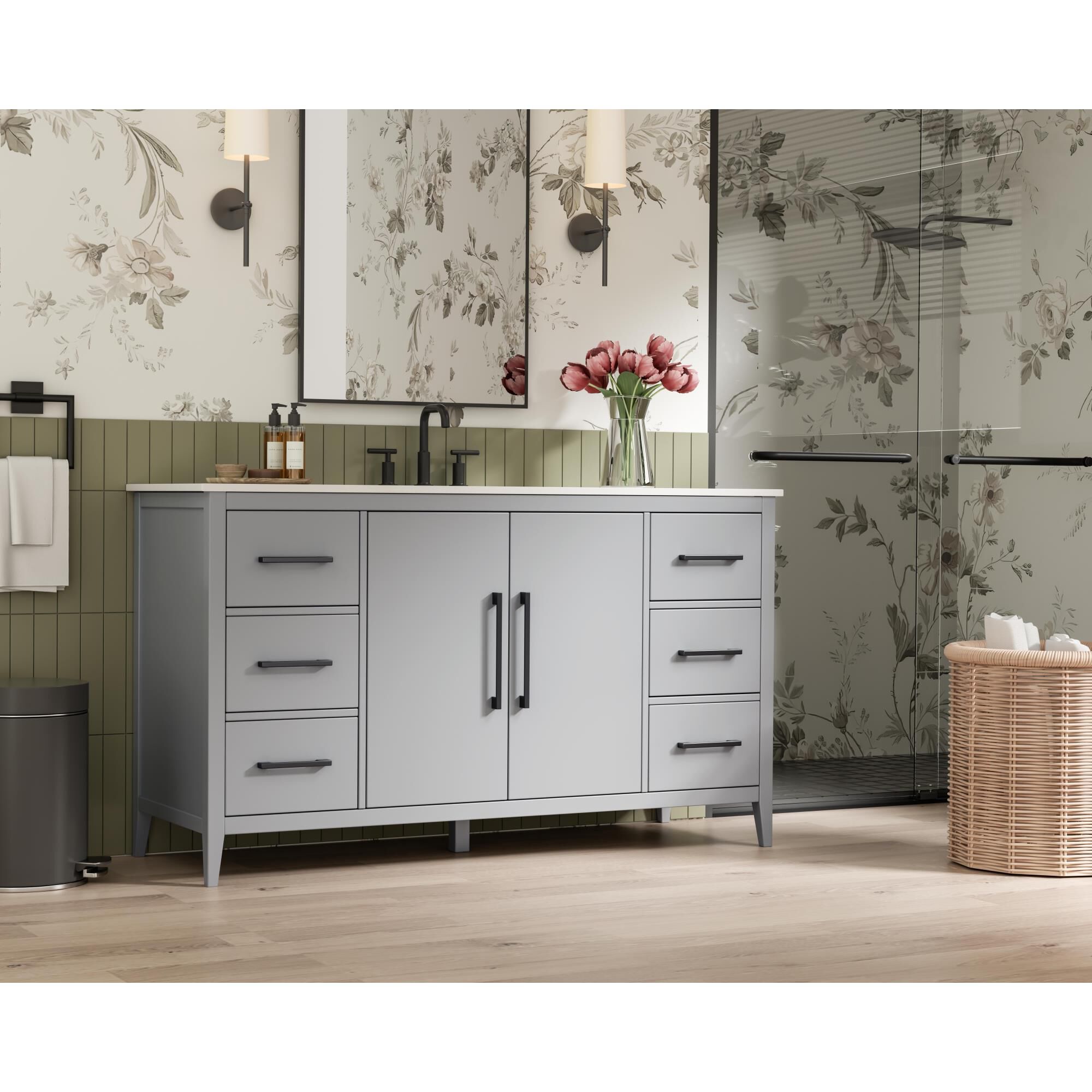 Shown in Grey finish