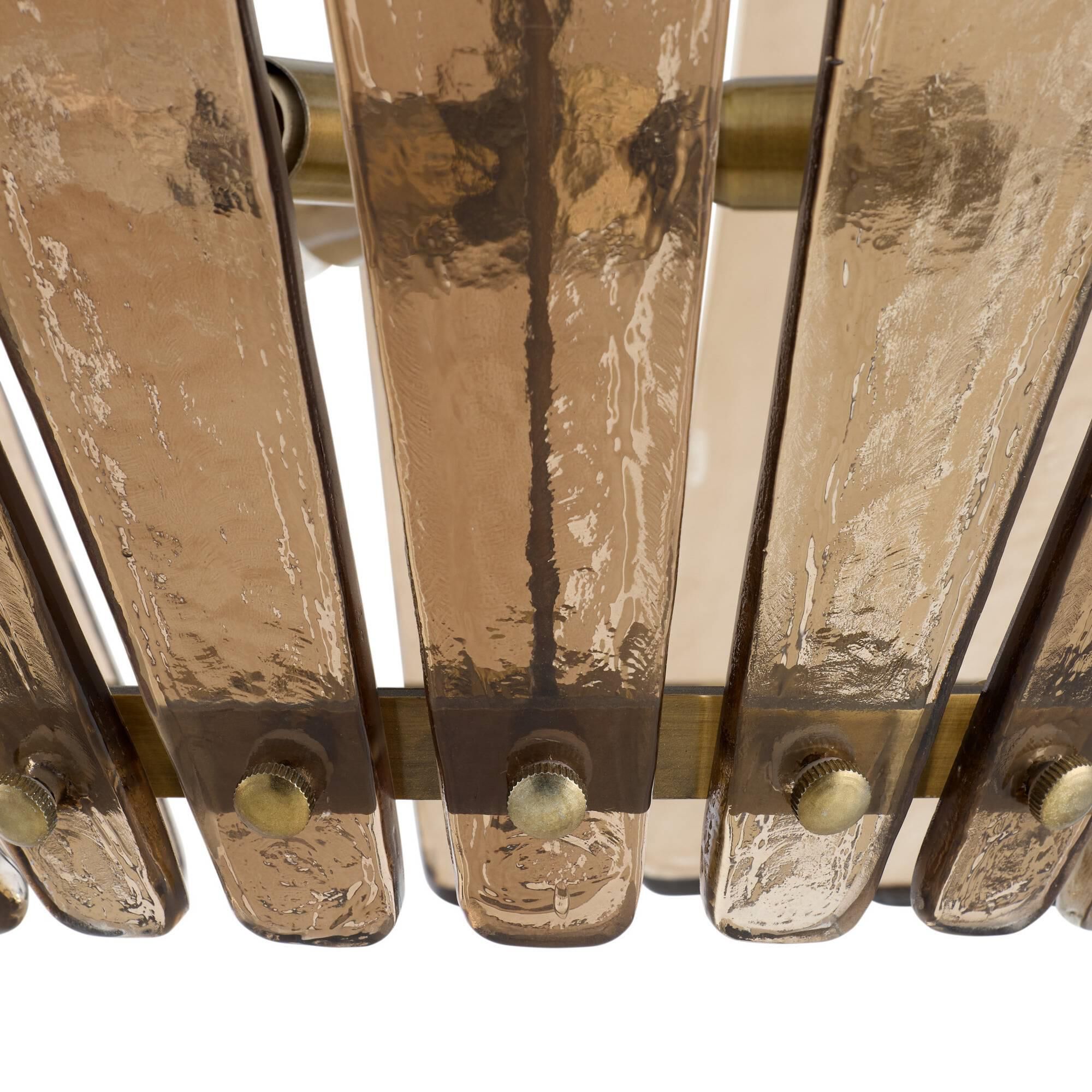 Shown in Smoke and Antique Brass finish
