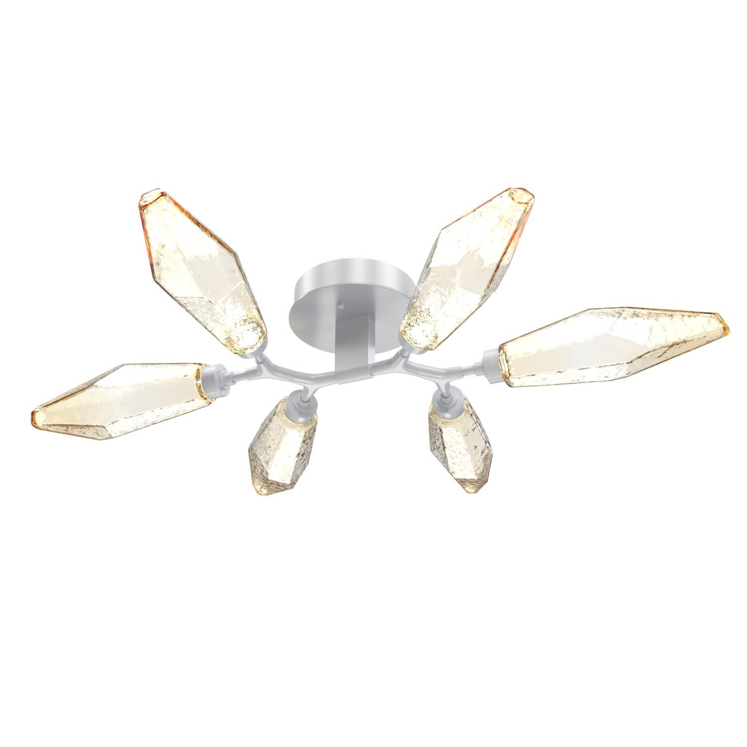 Rock Crystal Semi Flush Mount by Hammerton Studio