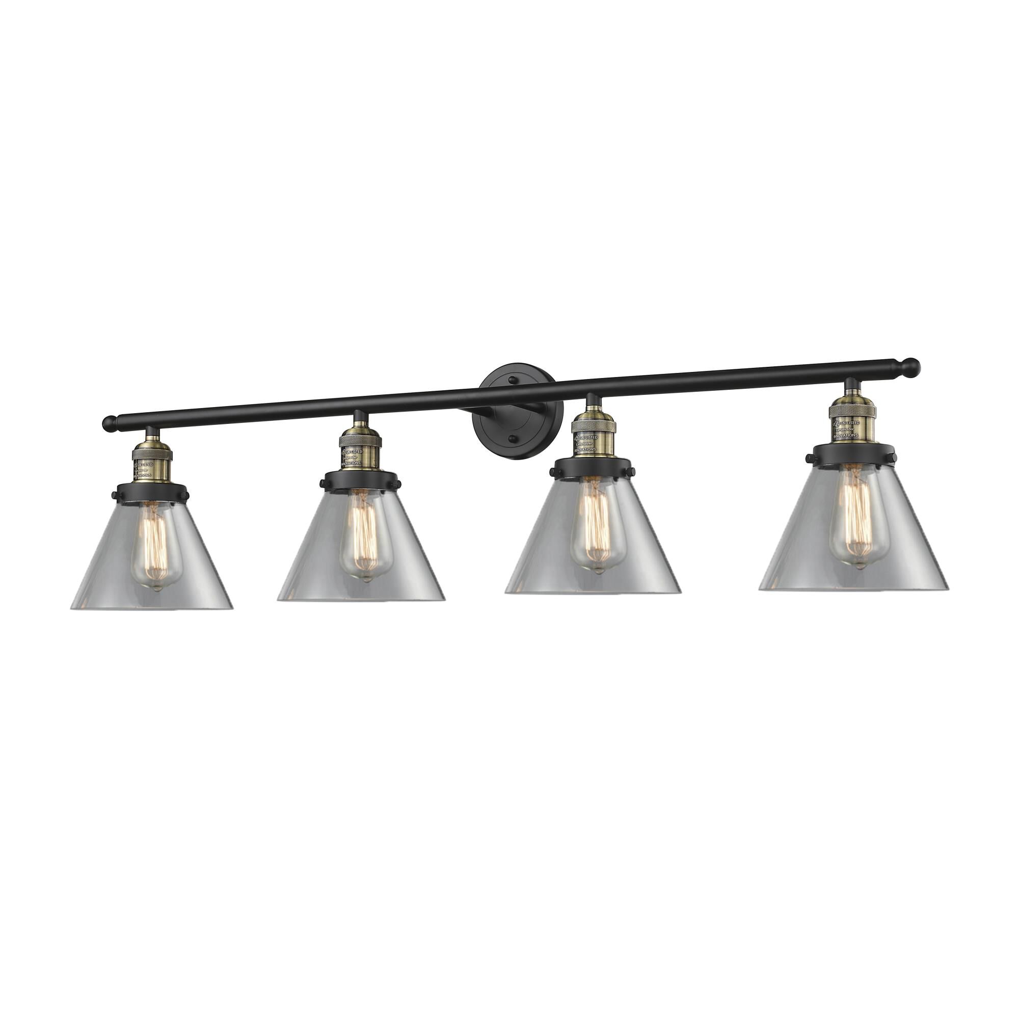 Bruno Marashlian Large Cone 43 Inch 4 Light Bath Vanity Light by Innovations Lighting
