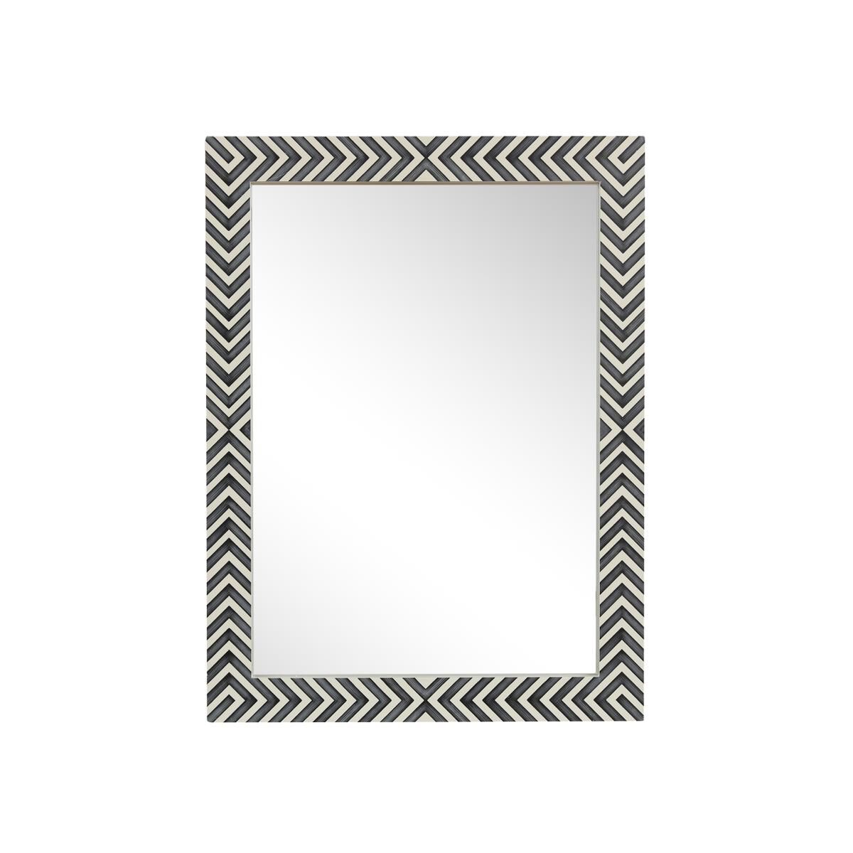 Rectangular mirror 36x27 inch in chevron Wall Mirror by Elegant Decor