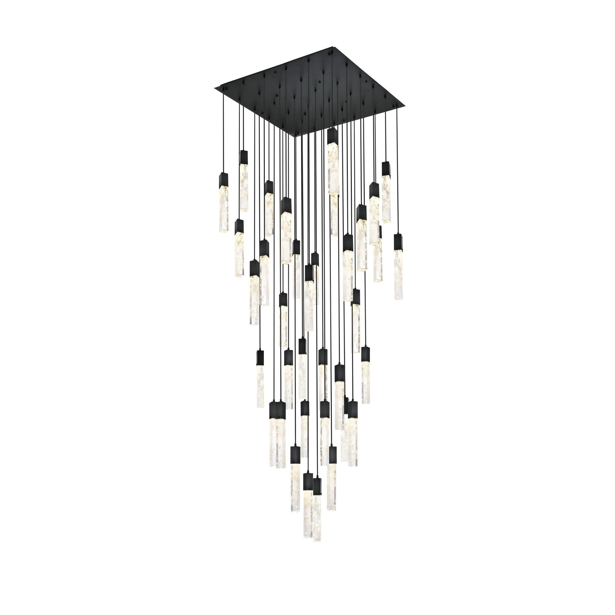 Aurora 42 Inch Multi Light Pendant by Elegant Lighting