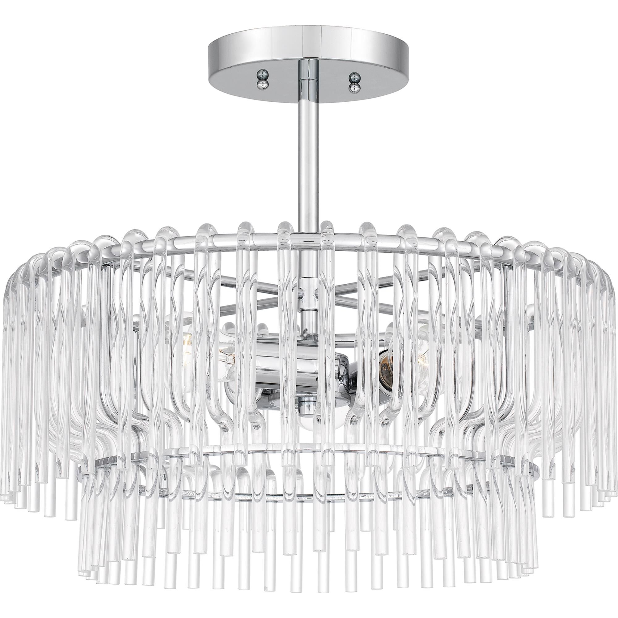 Tayshia 18 Inch 3 Light Semi Flush Mount by Quoizel