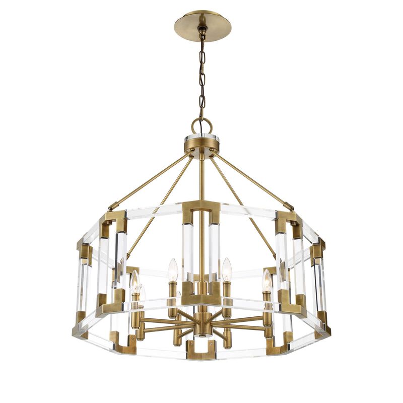 Prima Vista 31 Inch 8 Light Chandelier by Metropolitan Lighting