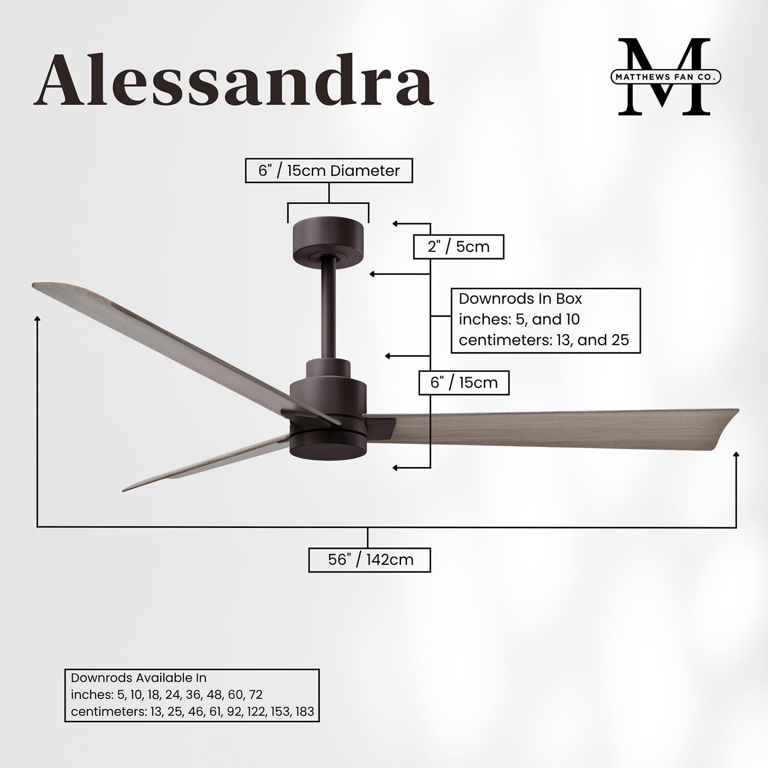Alessandra 56 Inch Ceiling Fan by Matthews Fan Company
