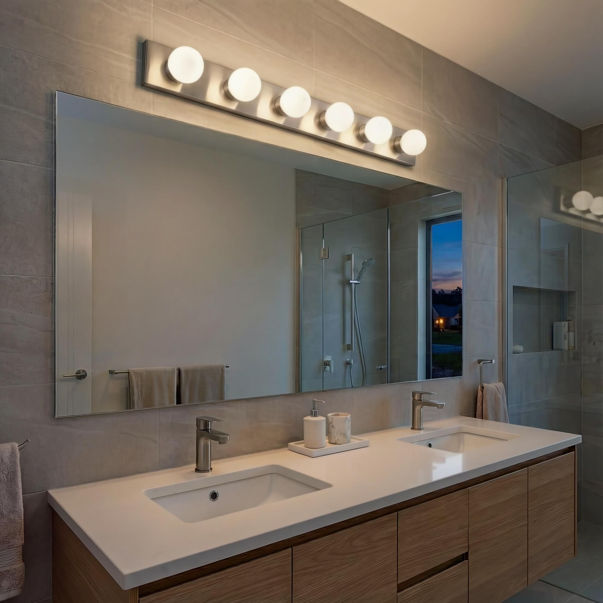 36 Inch 6 Light Bath Vanity Light by Kichler Lighting