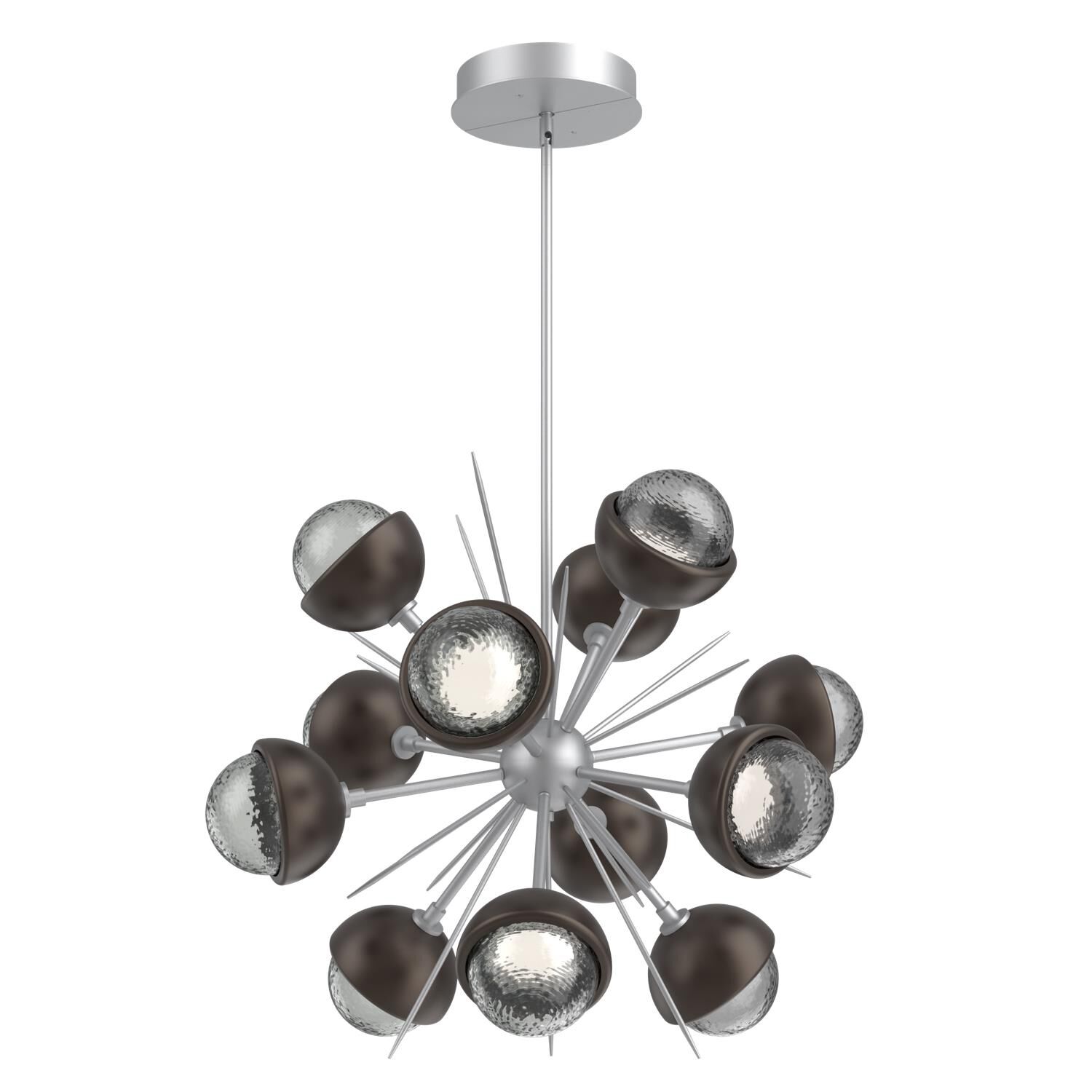 Shown in Classic Silver finish and Smoke glass and Flat Bronze accent