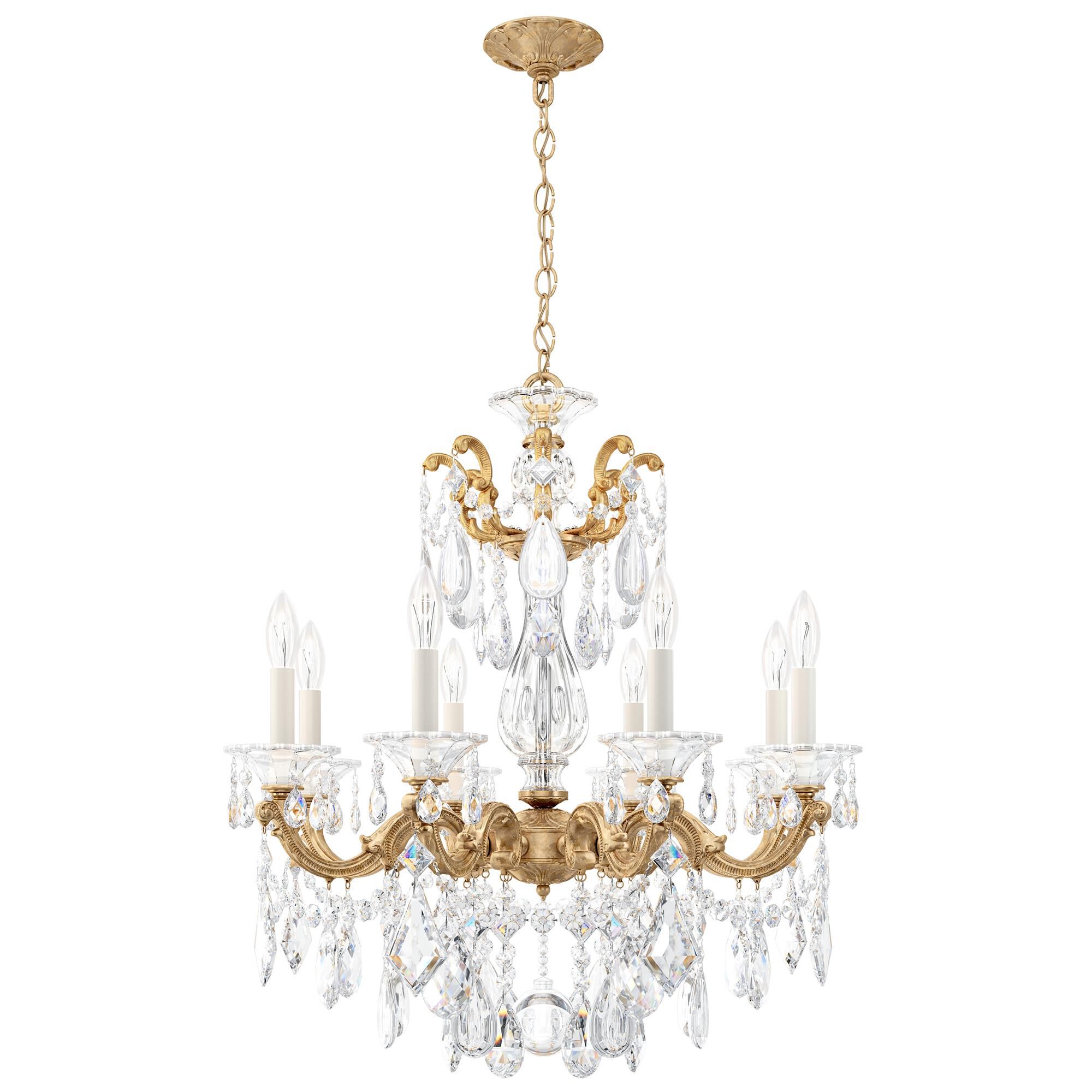 Shown in French Gold finish and Clear Heritage crystal