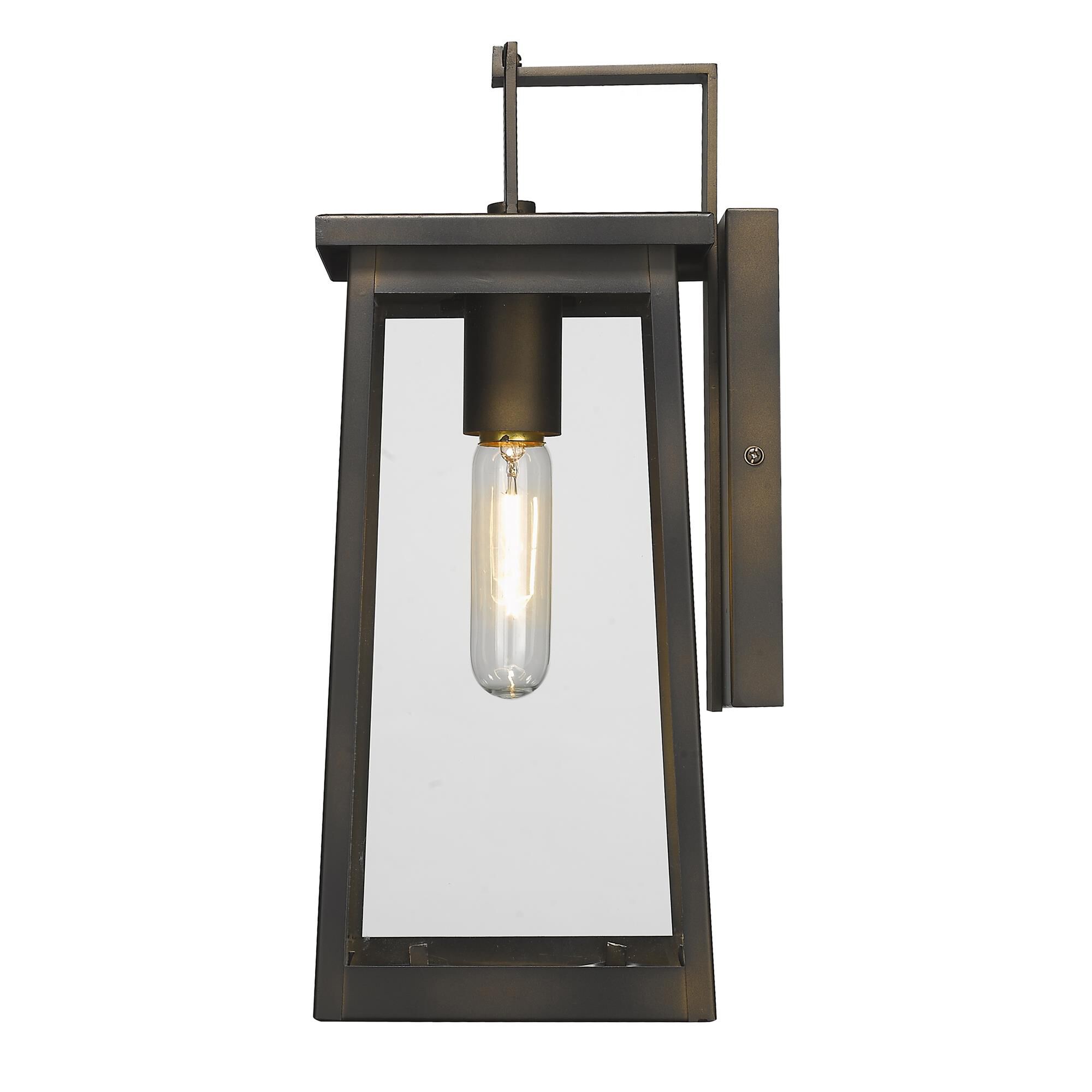 Shown in Oil-Rubbed Bronze finish and Clear glass and Clear Glass Panels shade
